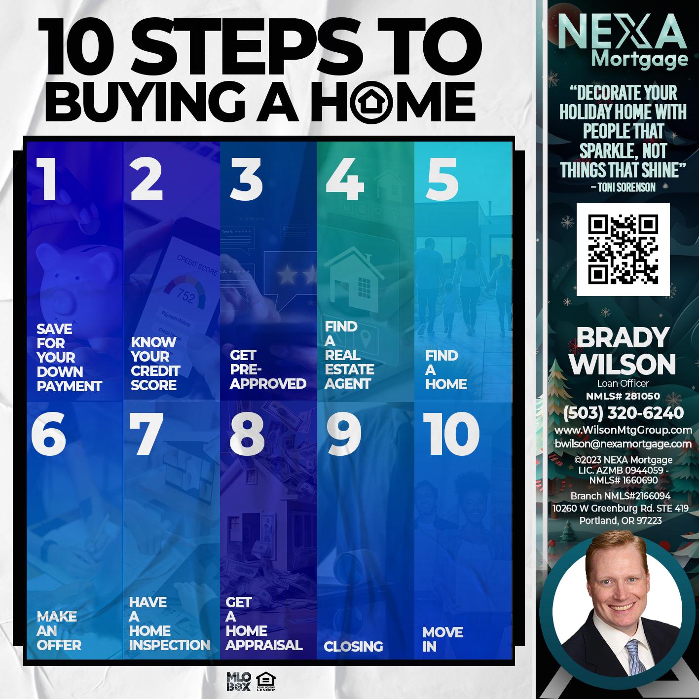 10 STEPS Brady Wilson Mortgage Advisor/Branch Manager