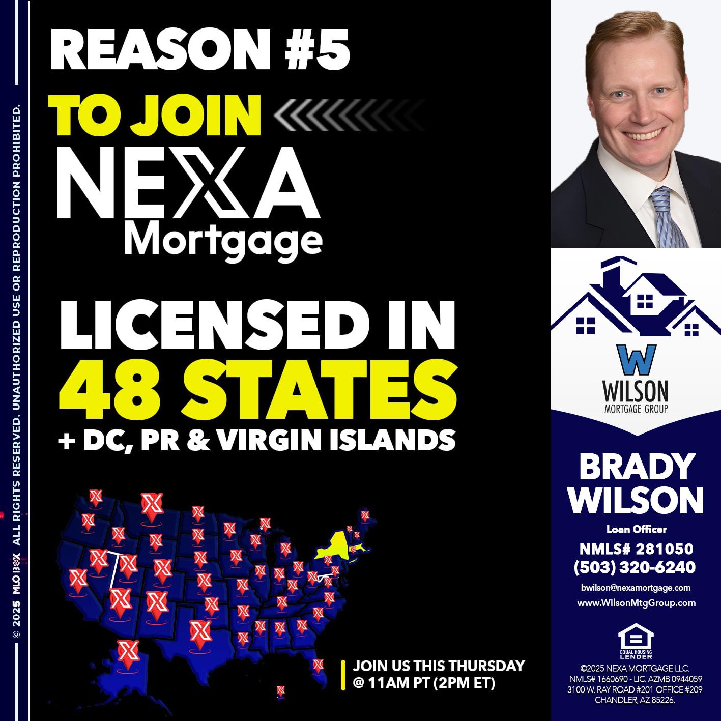 REASON 5 - Brady Wilson -Branch Manager