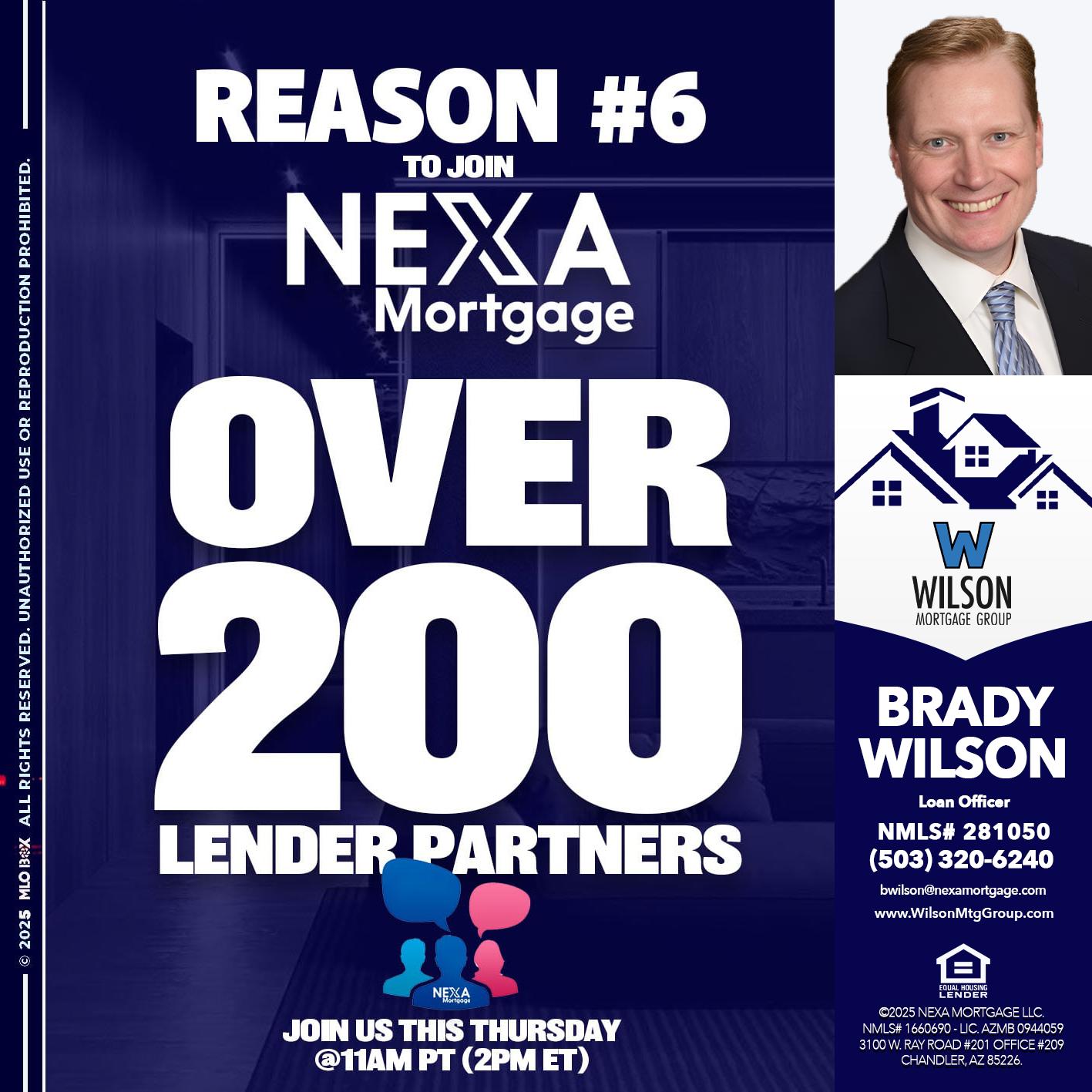 REASON 6 - Brady Wilson -Branch Manager