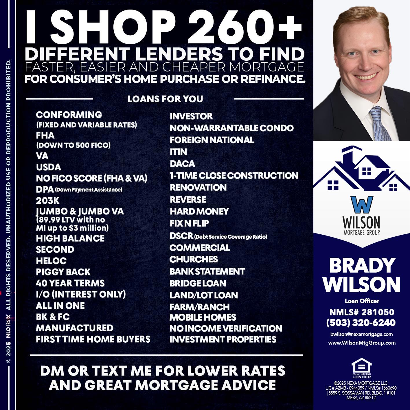 I SHOP +260 - Brady Wilson -Branch Manager
