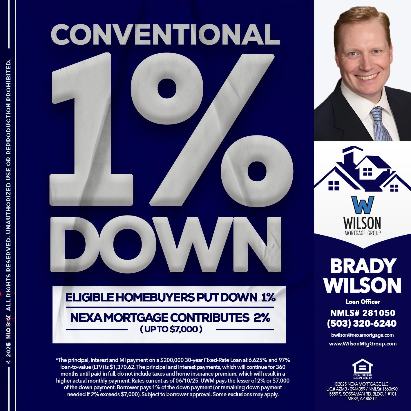 CONVENTIONAL - Brady Wilson -Branch Manager