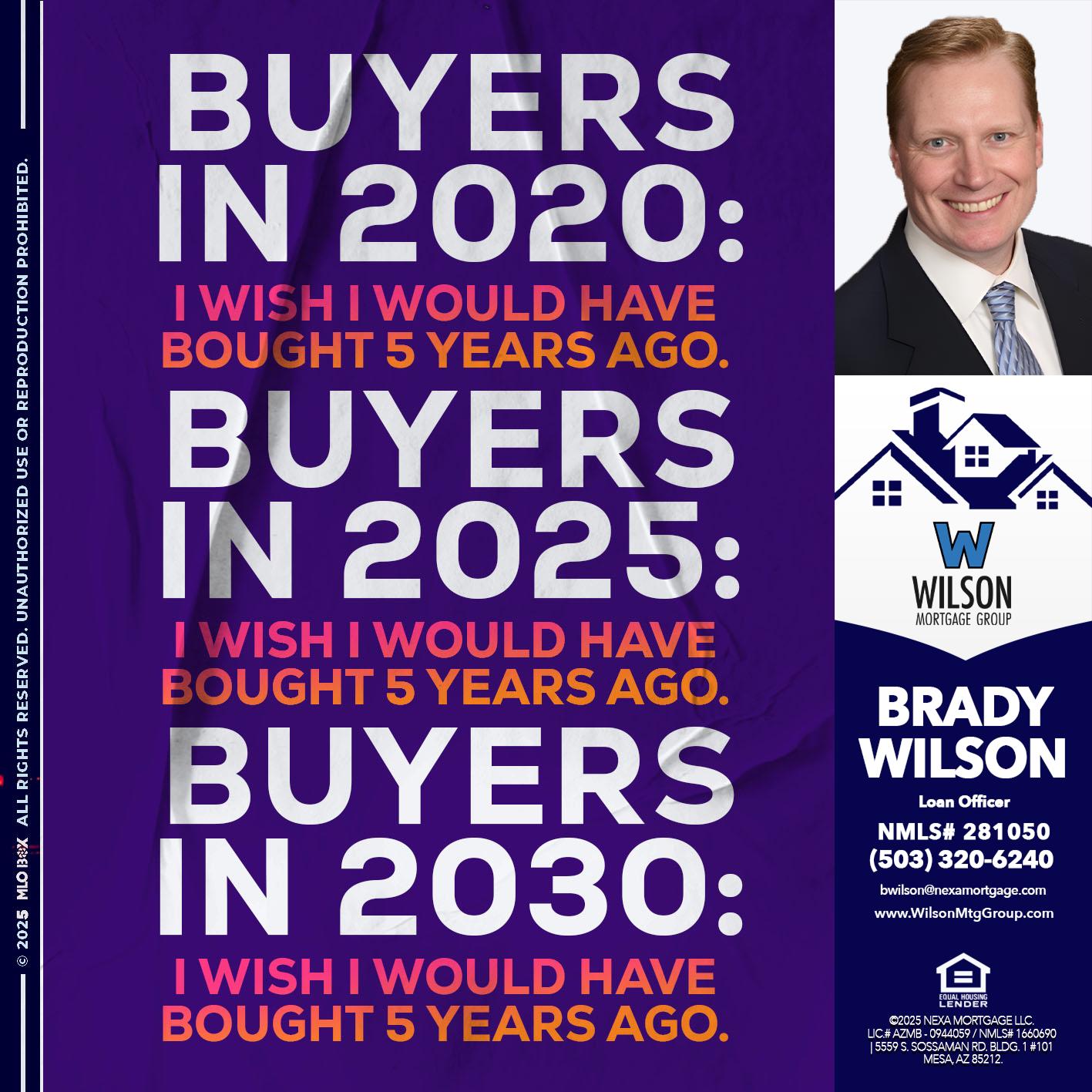 BUYERS IN 2020 - Brady Wilson -Branch Manager