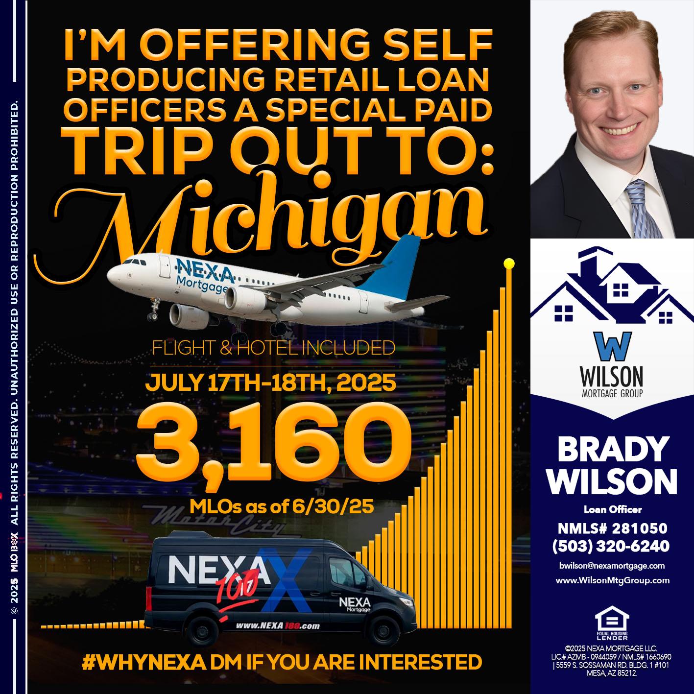 MICHIGAN TRIP - Brady Wilson -Branch Manager