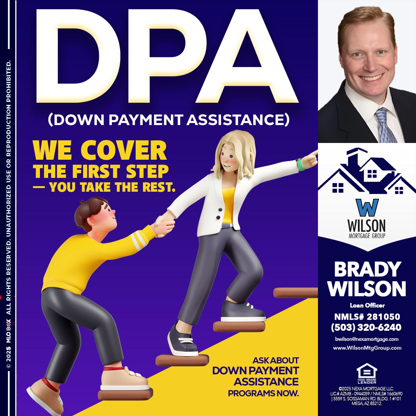DPA LOANS - Brady Wilson -Branch Manager