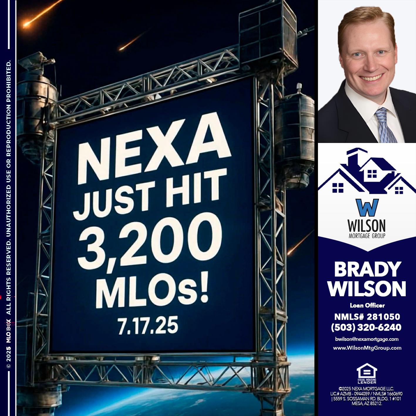 NEXA JUST HIT 3,200 - Brady Wilson -Branch Manager