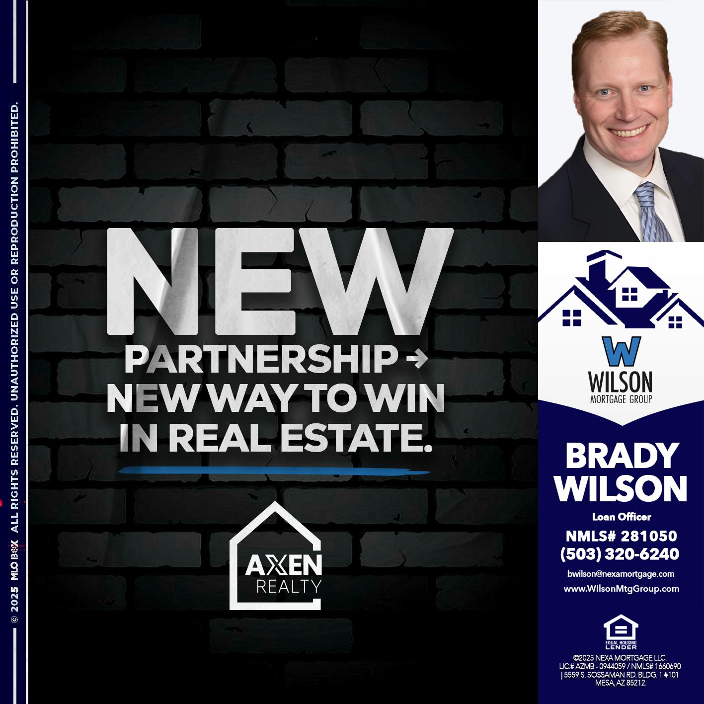 new partnership - Brady Wilson -Branch Manager