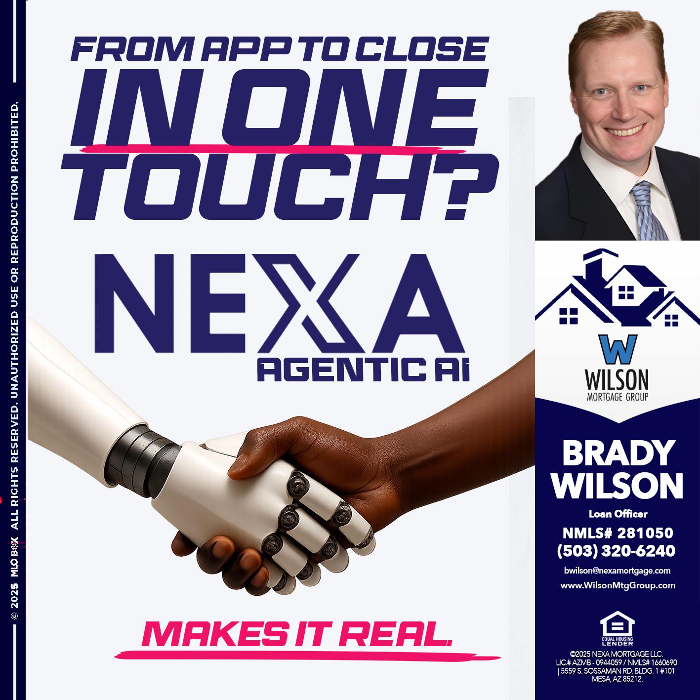 IN ONE TOUCH - Brady Wilson -Branch Manager