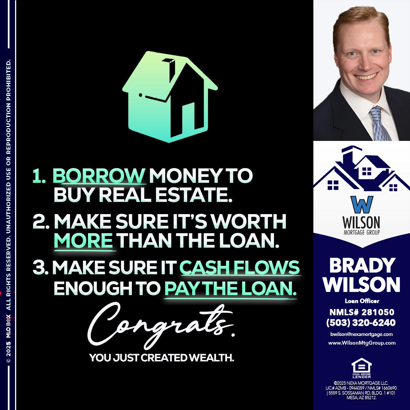 BORROW MONEY - Brady Wilson -Branch Manager