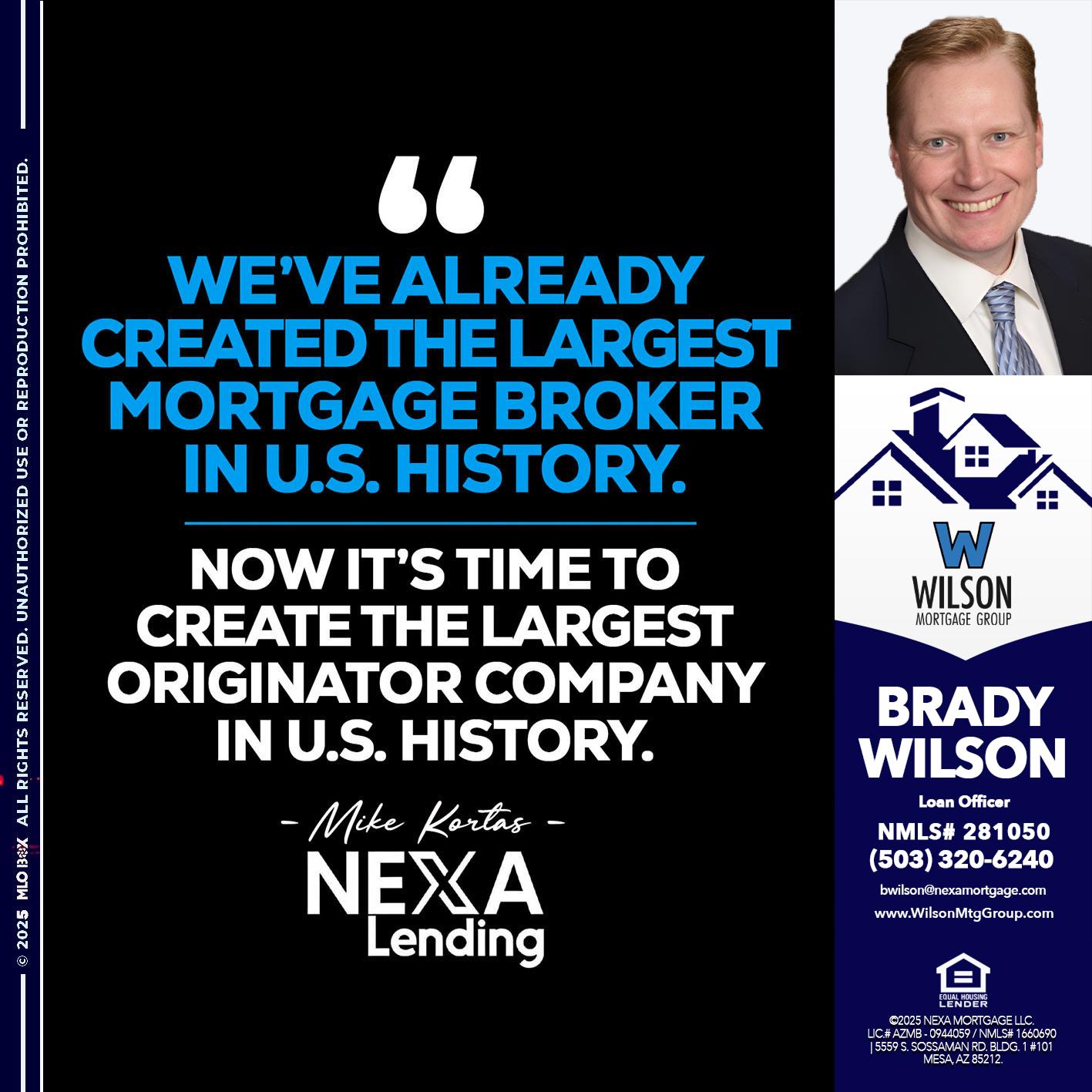 weve already - Brady Wilson -Branch Manager