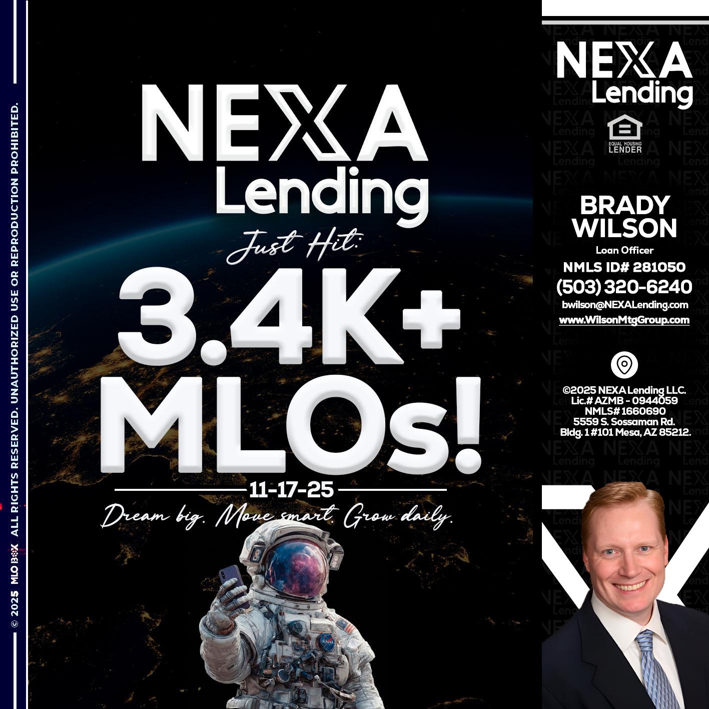 3.4K MLOs - Brady Wilson -Branch Manager