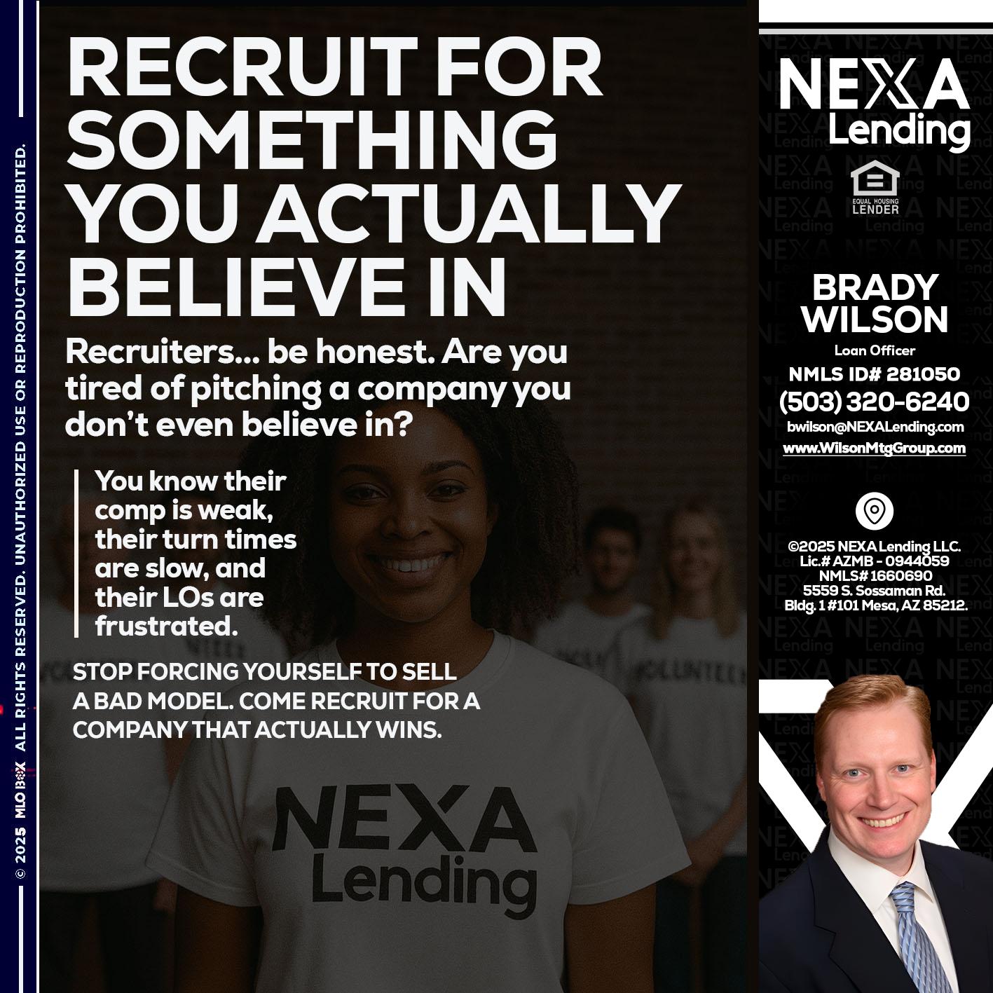 RECRUITING - Brady Wilson -Branch Manager