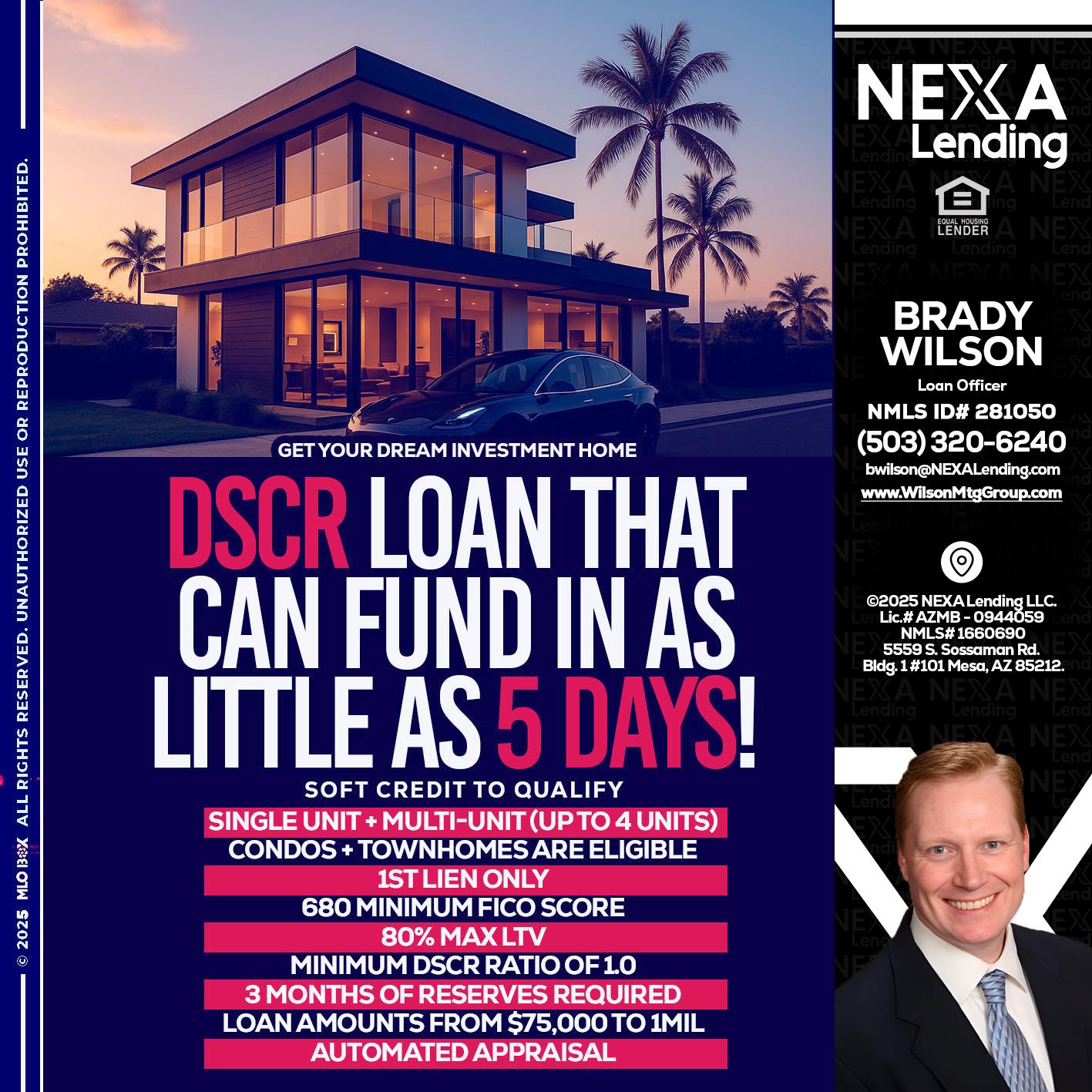 DSCR - Brady Wilson -Branch Manager