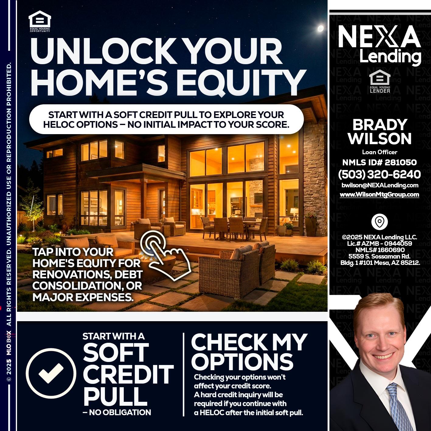 UNLOCK YOUR HOMES - Brady Wilson -Branch Manager