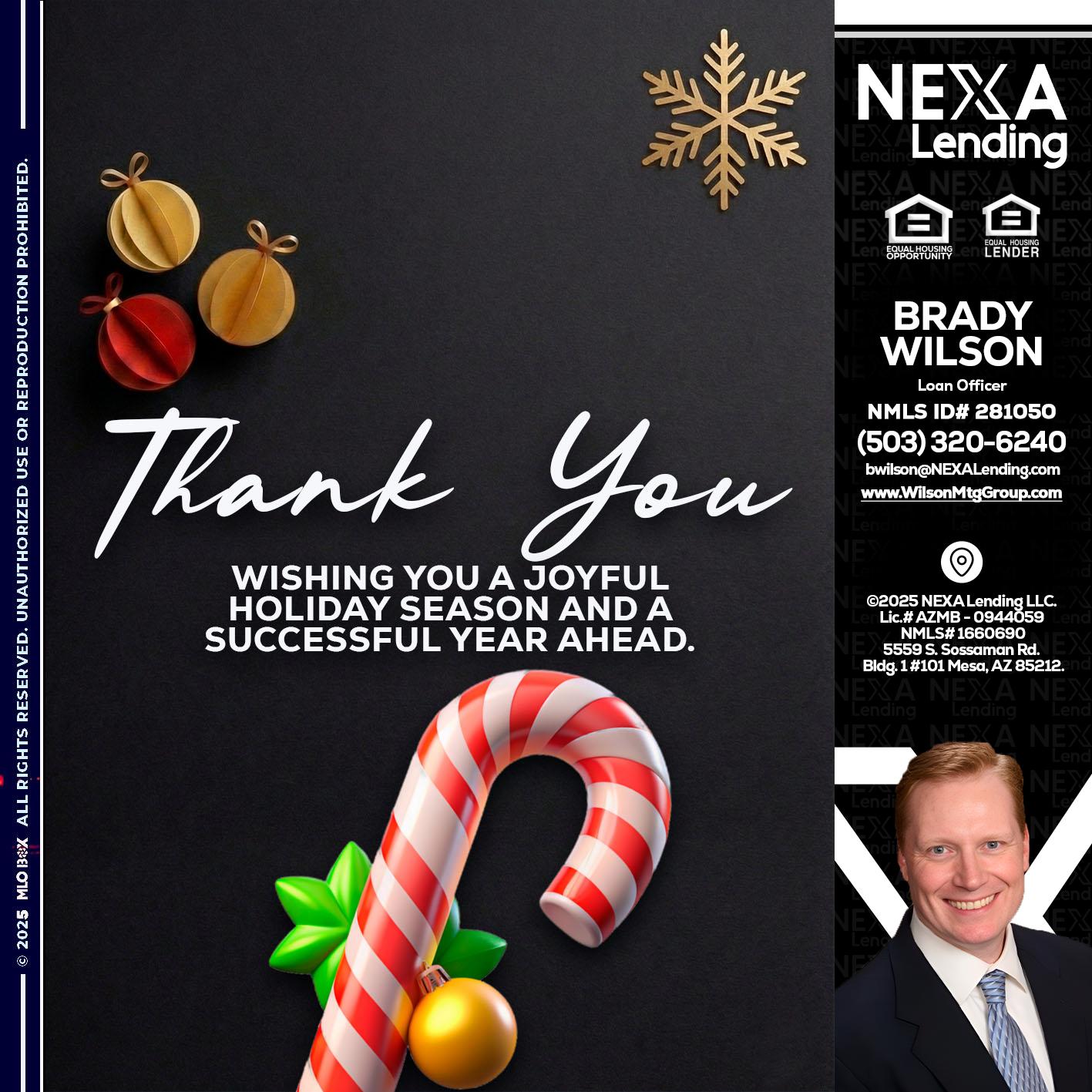 THANK YOU - Brady Wilson -Branch Manager