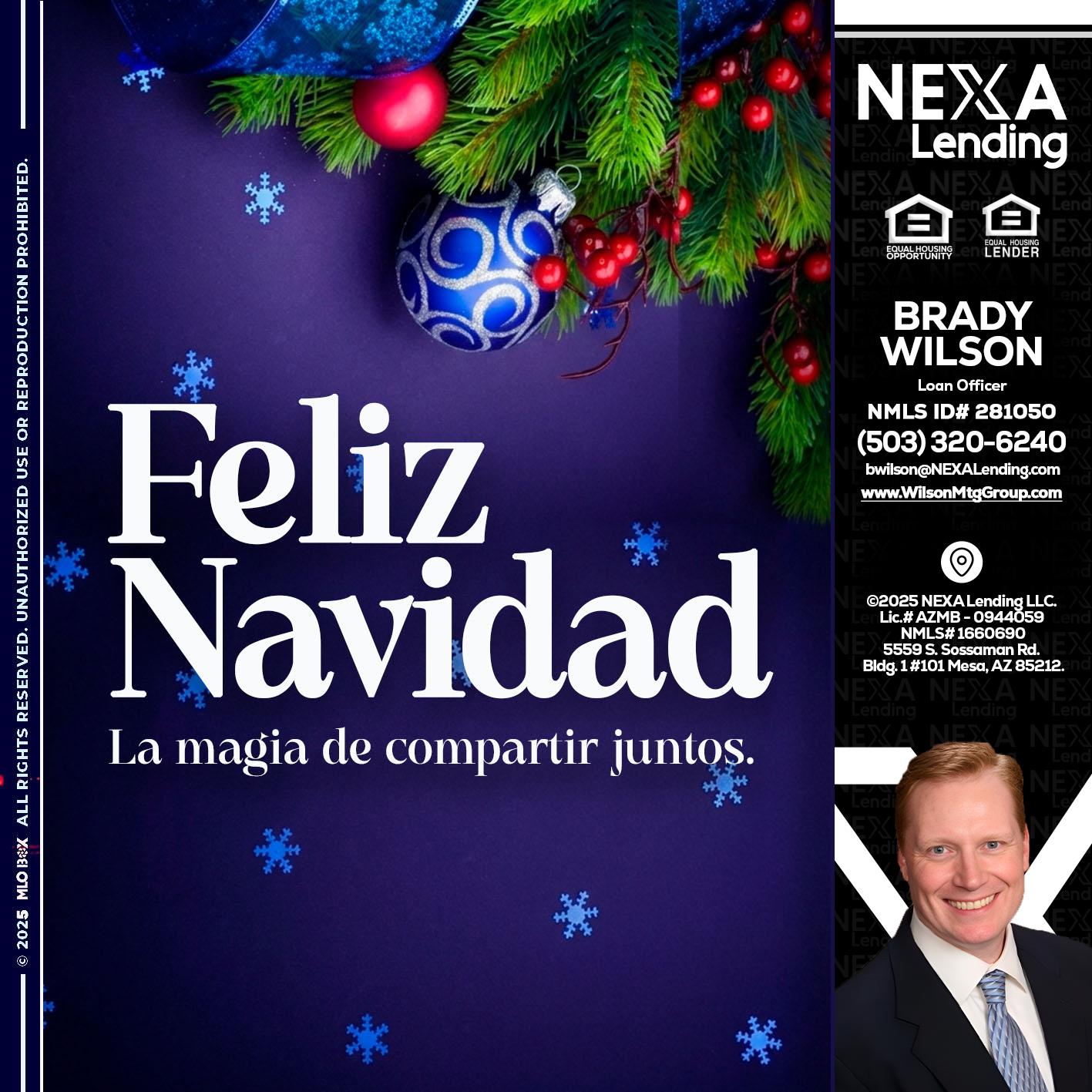 FELIZ NAVIDAD - Brady Wilson -Branch Manager