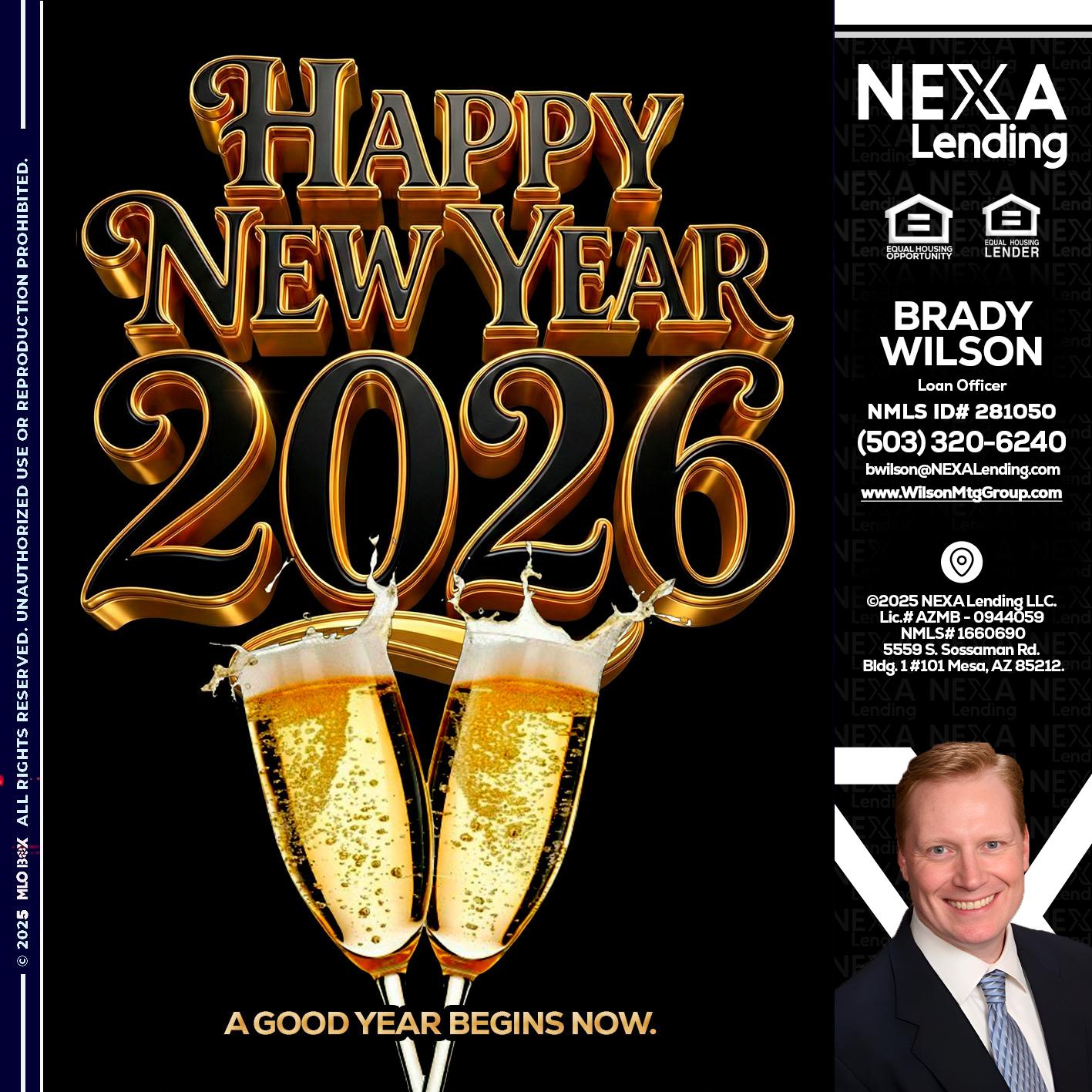 happy new year 2026 - Brady Wilson -Branch Manager