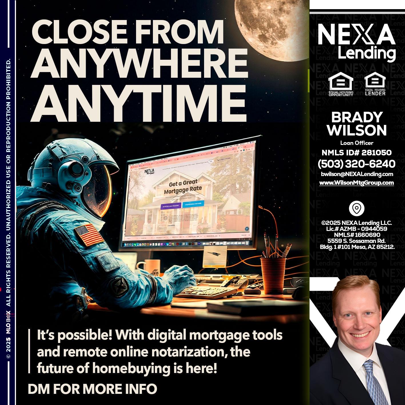 close from - Brady Wilson -Branch Manager