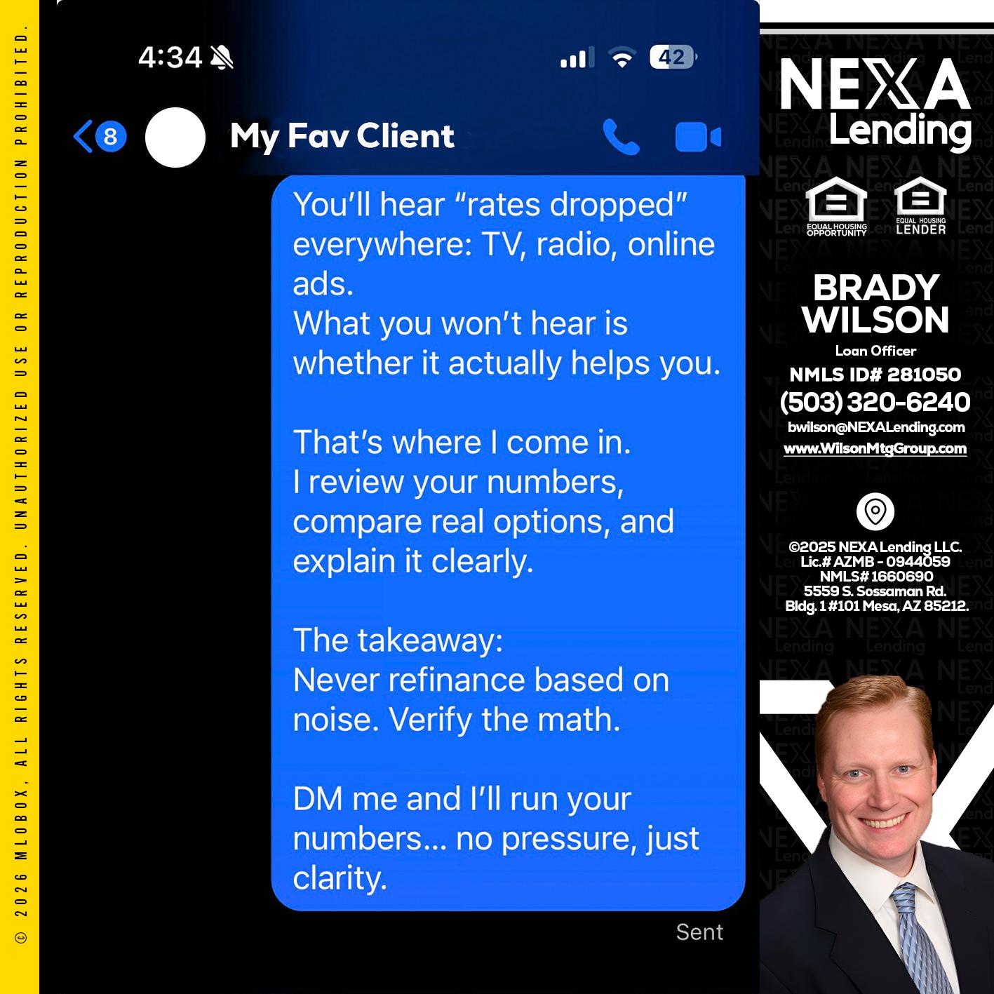 MY FAV CLIENT - Brady Wilson -Branch Manager