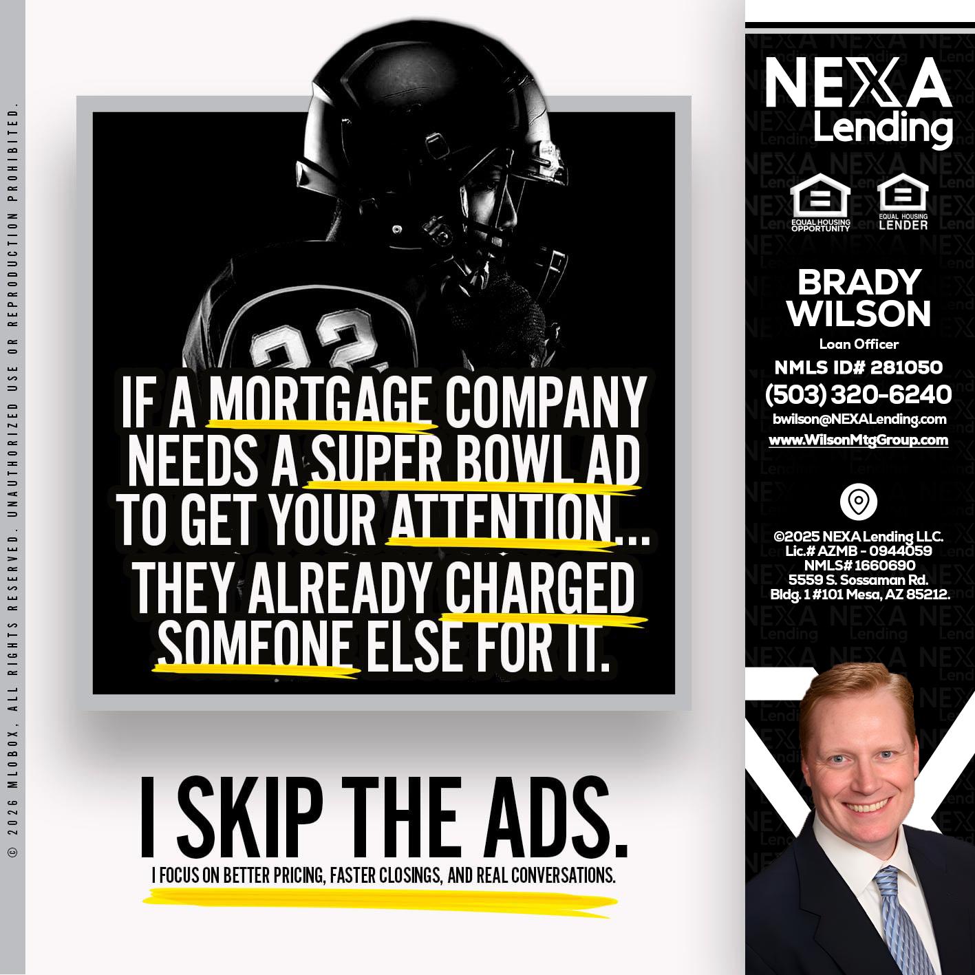 if a mortgage ad - Brady Wilson -Branch Manager