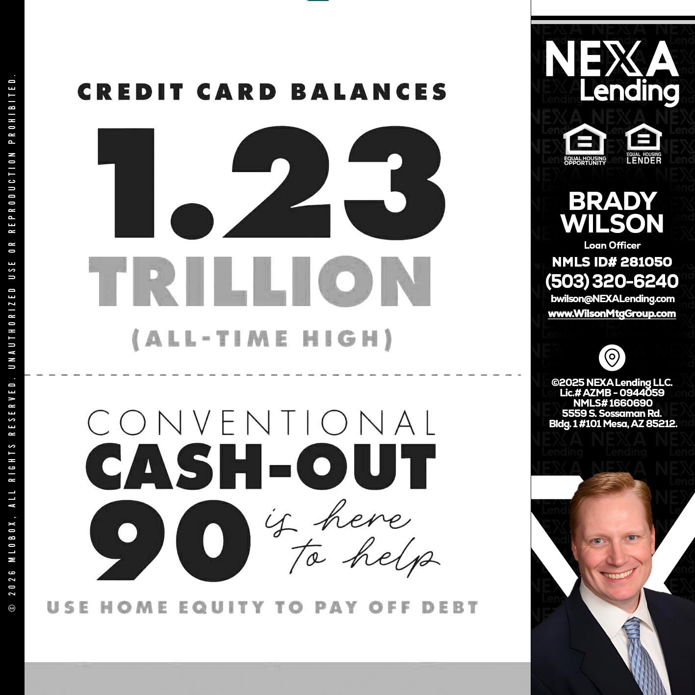 CREDIT CARD BALANCE - Brady Wilson -Branch Manager