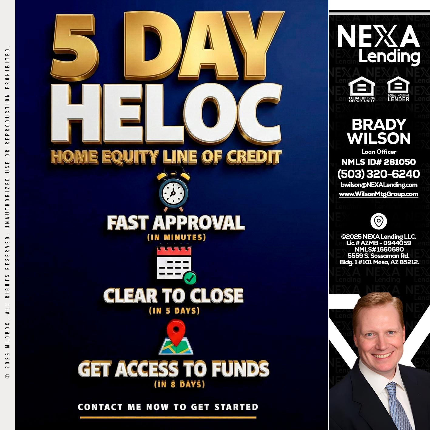 5 day hello - Brady Wilson -Branch Manager