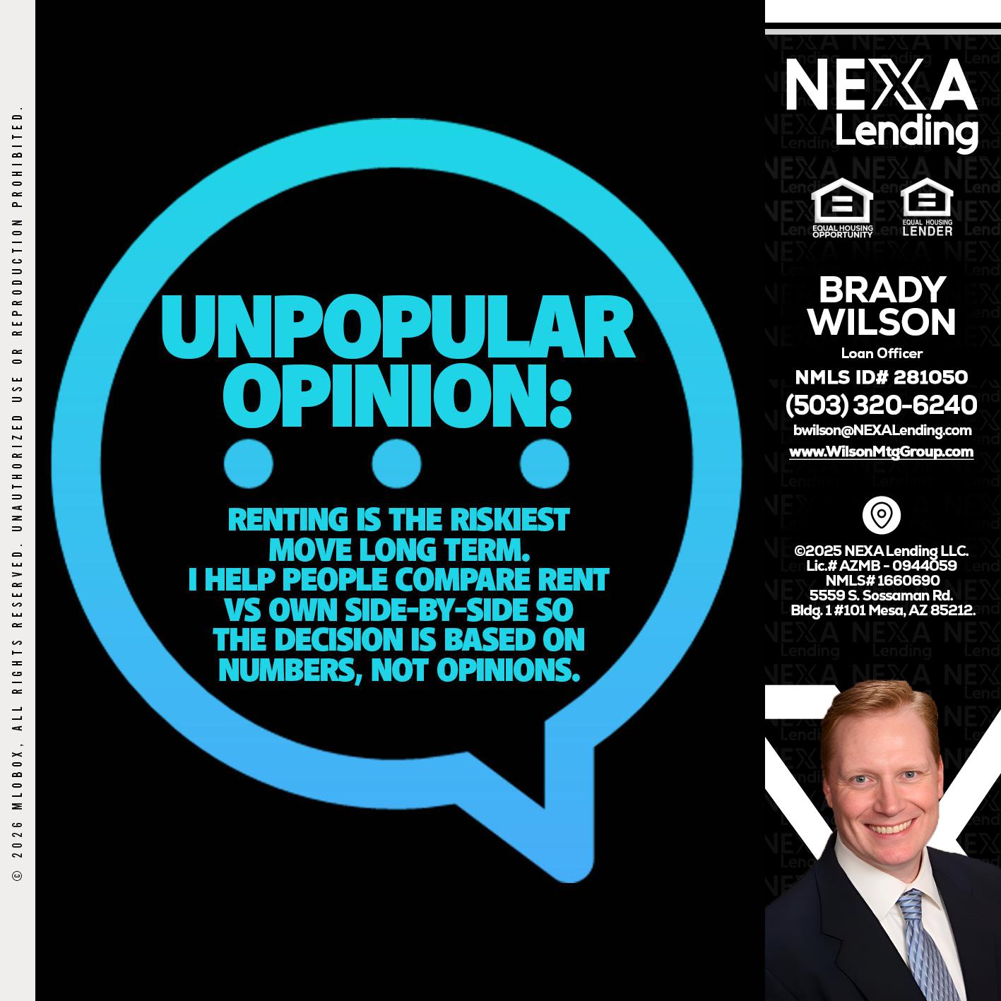 unpopular opinion - Brady Wilson -Branch Manager