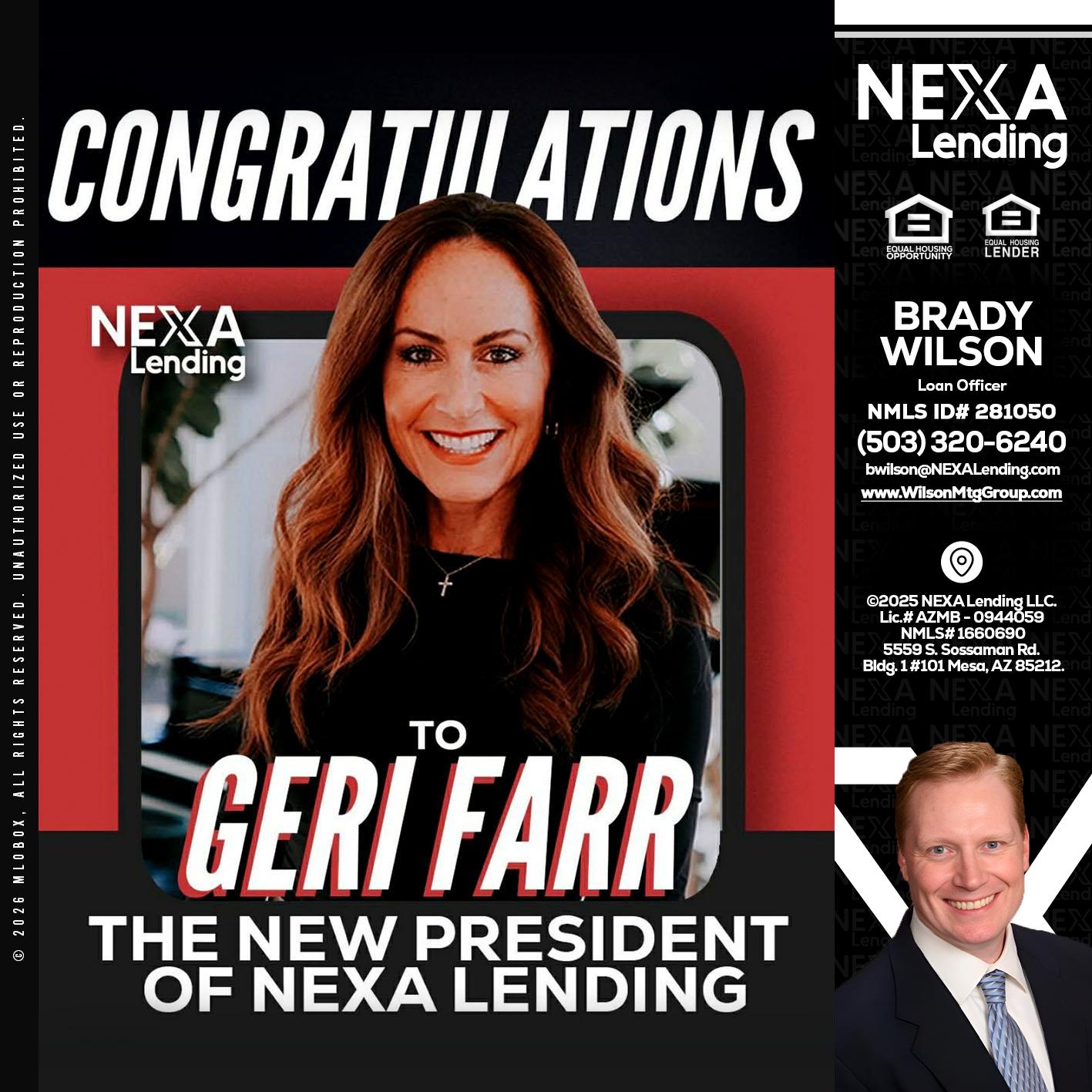 CONGRATULATIONS - Brady Wilson -Branch Manager