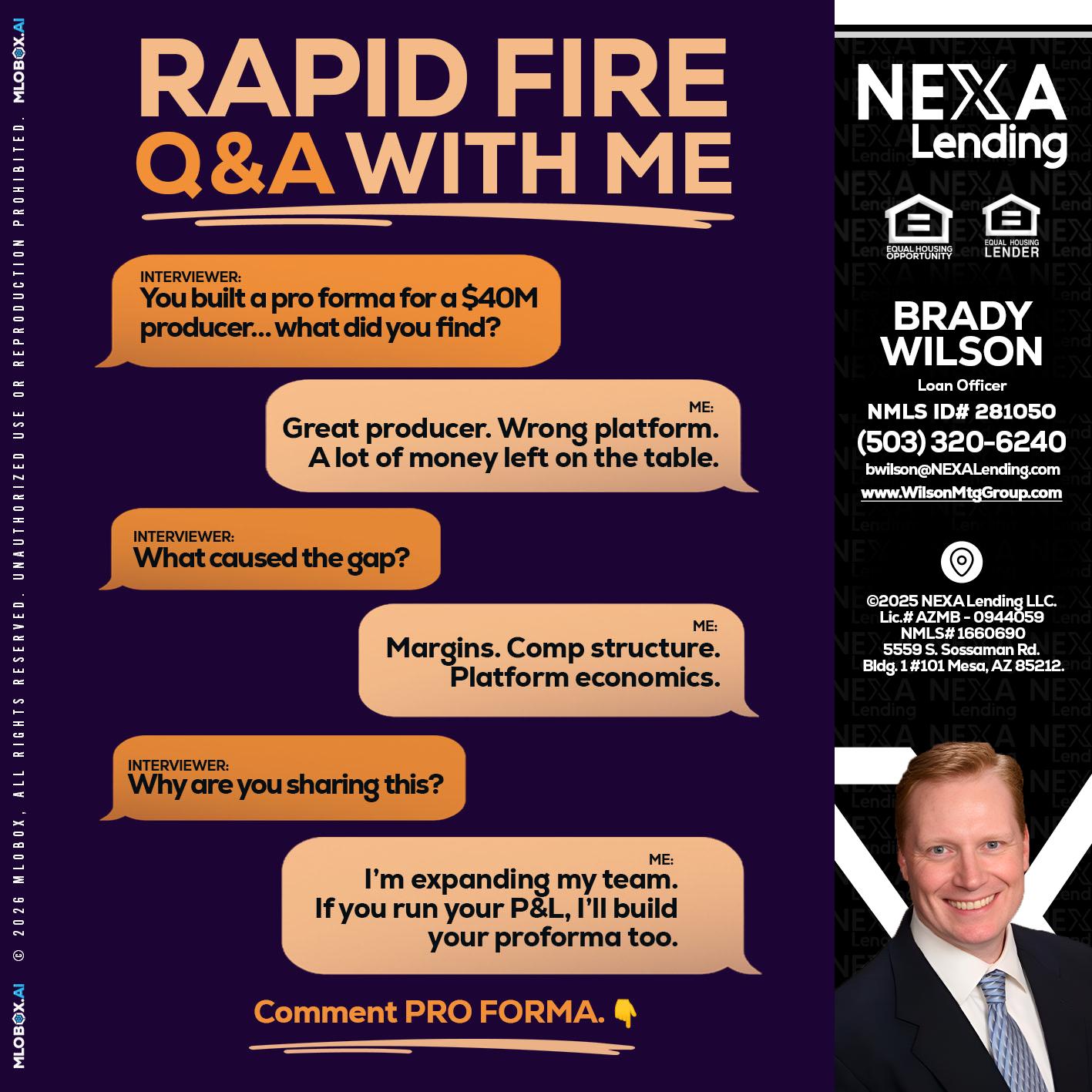 RAPID FIRE - Brady Wilson -Branch Manager