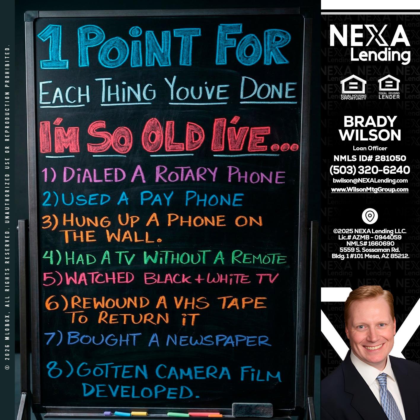 1 point for - Brady Wilson -Branch Manager