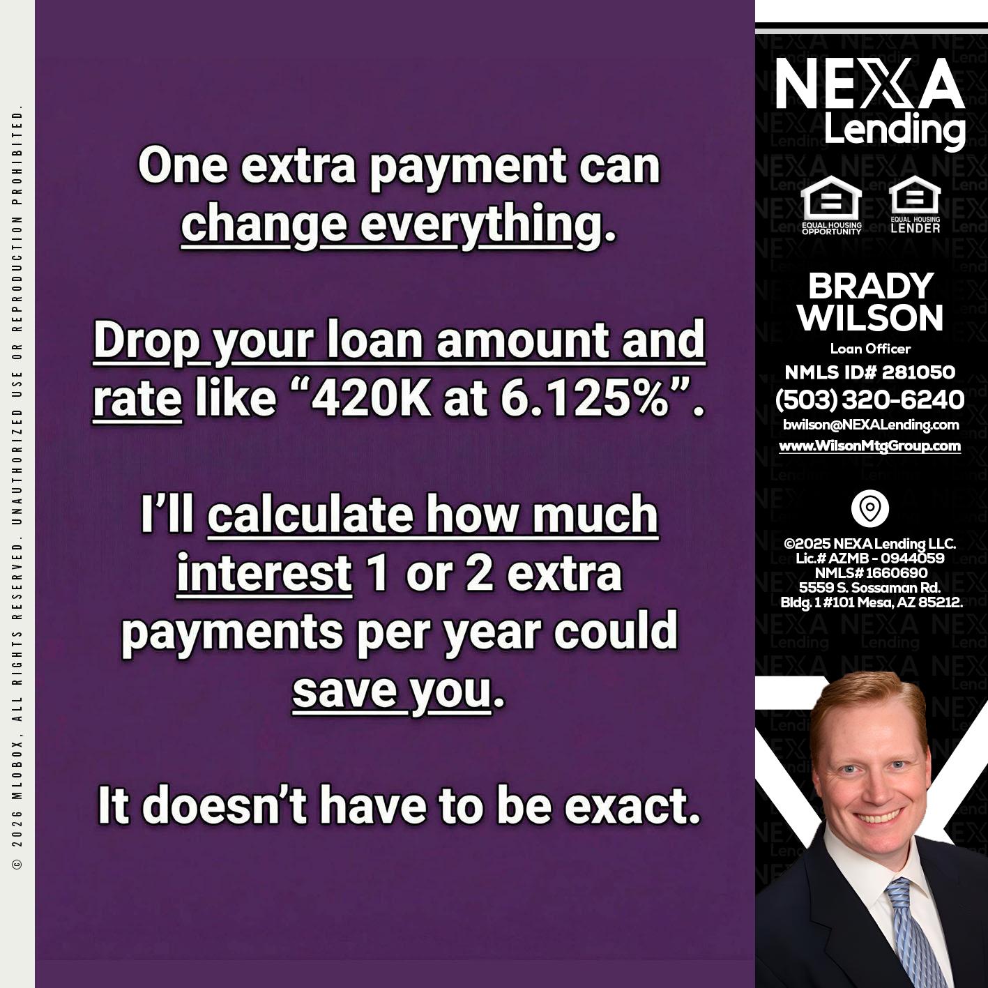 ONE EXTRA - Brady Wilson -Branch Manager