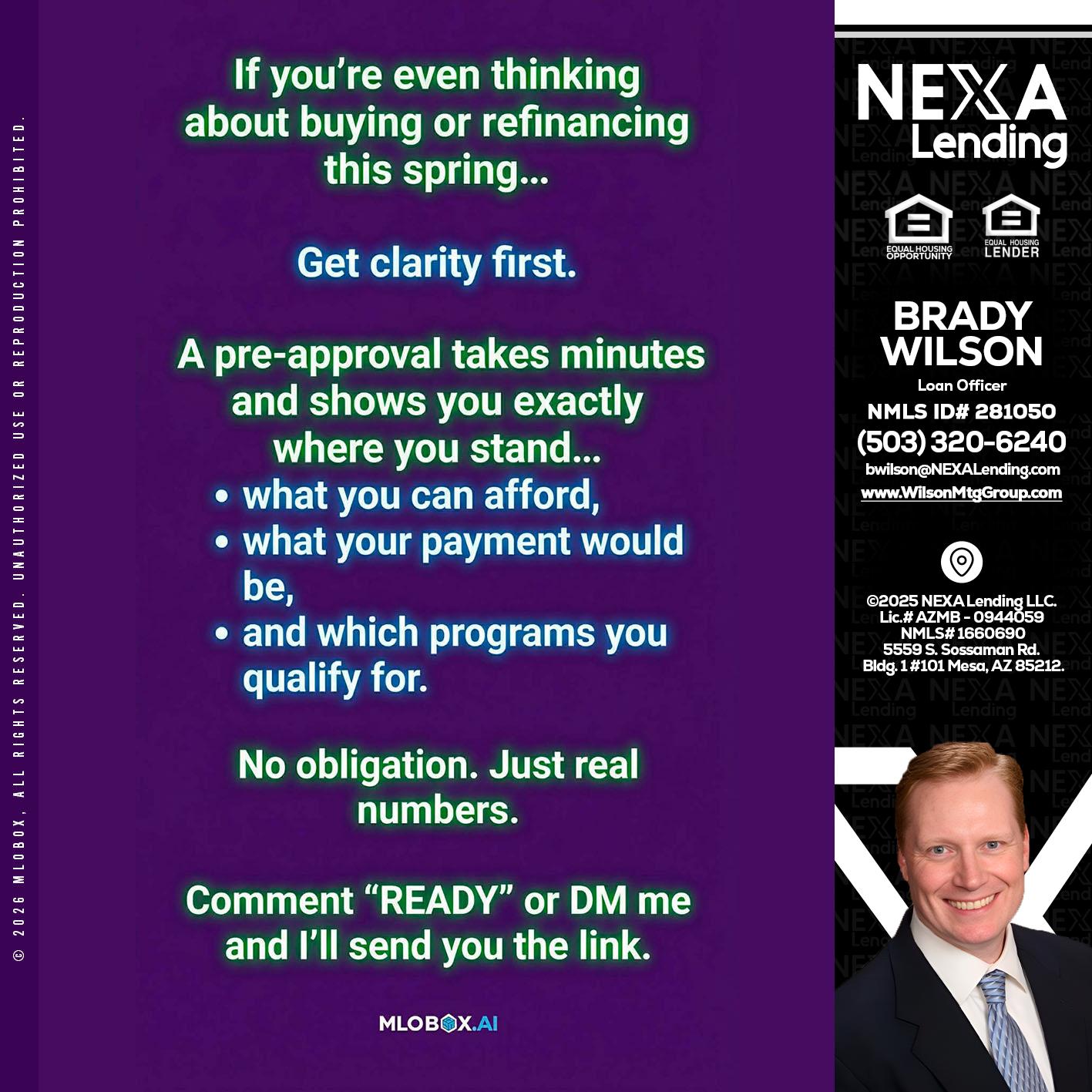 IF YOU THINKING - Brady Wilson -Branch Manager