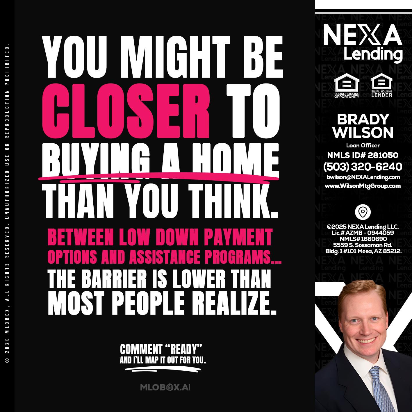 YOU MIGHT BE - Brady Wilson -Branch Manager