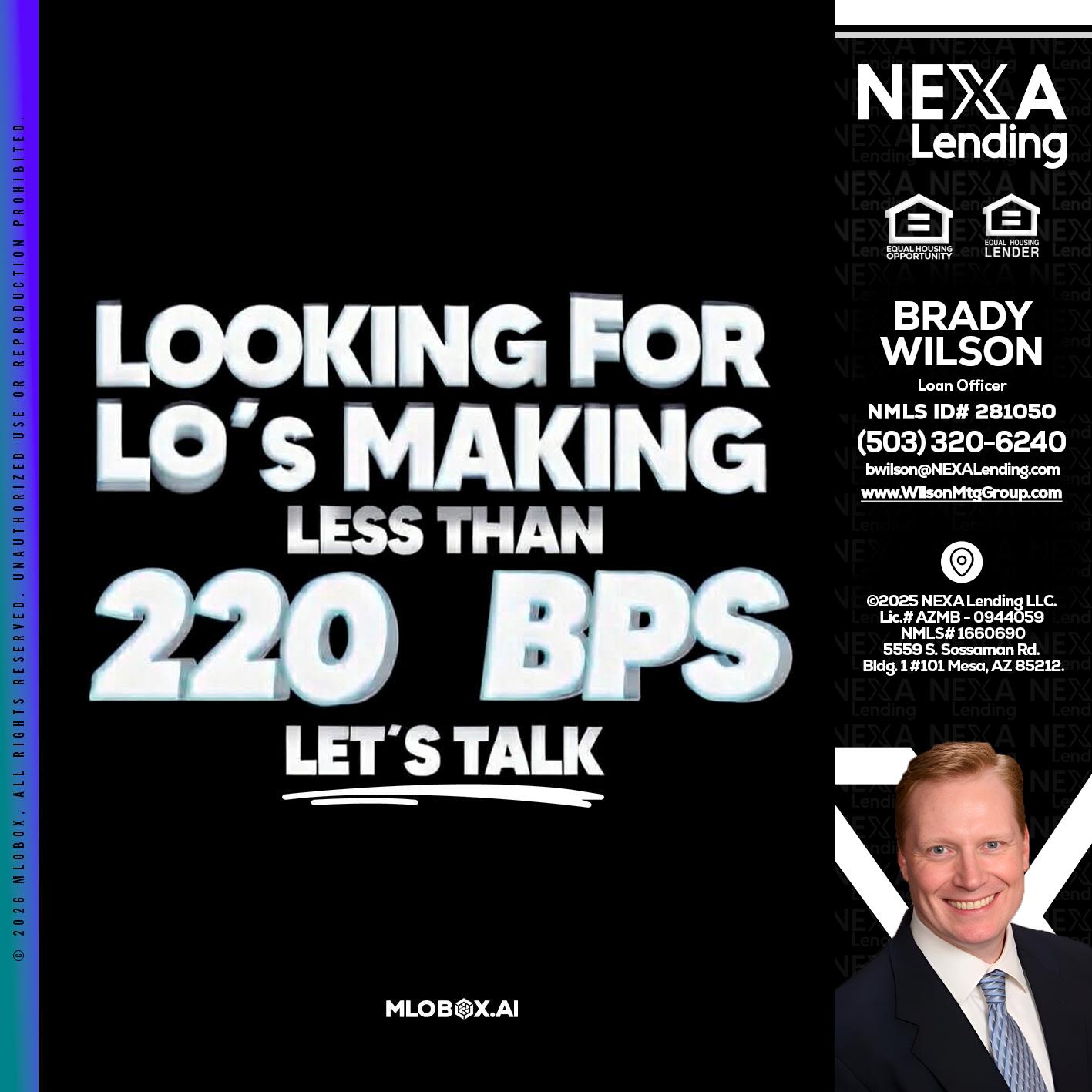 LOOKING FOR - Brady Wilson -Branch Manager