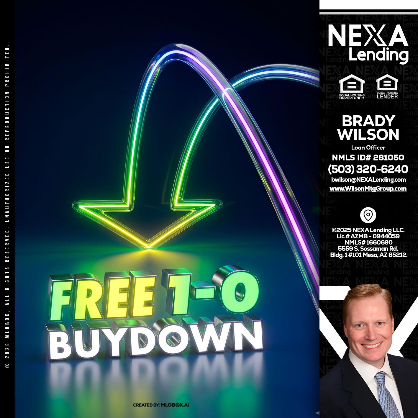 FREE 1-0 BUYDOWN - Brady Wilson -Branch Manager