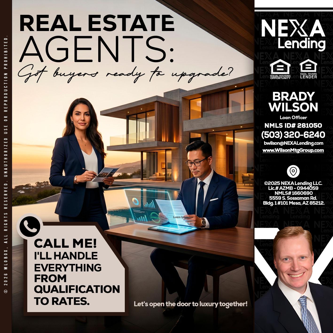 REAL ESTATE AGENTS - Brady Wilson -Branch Manager