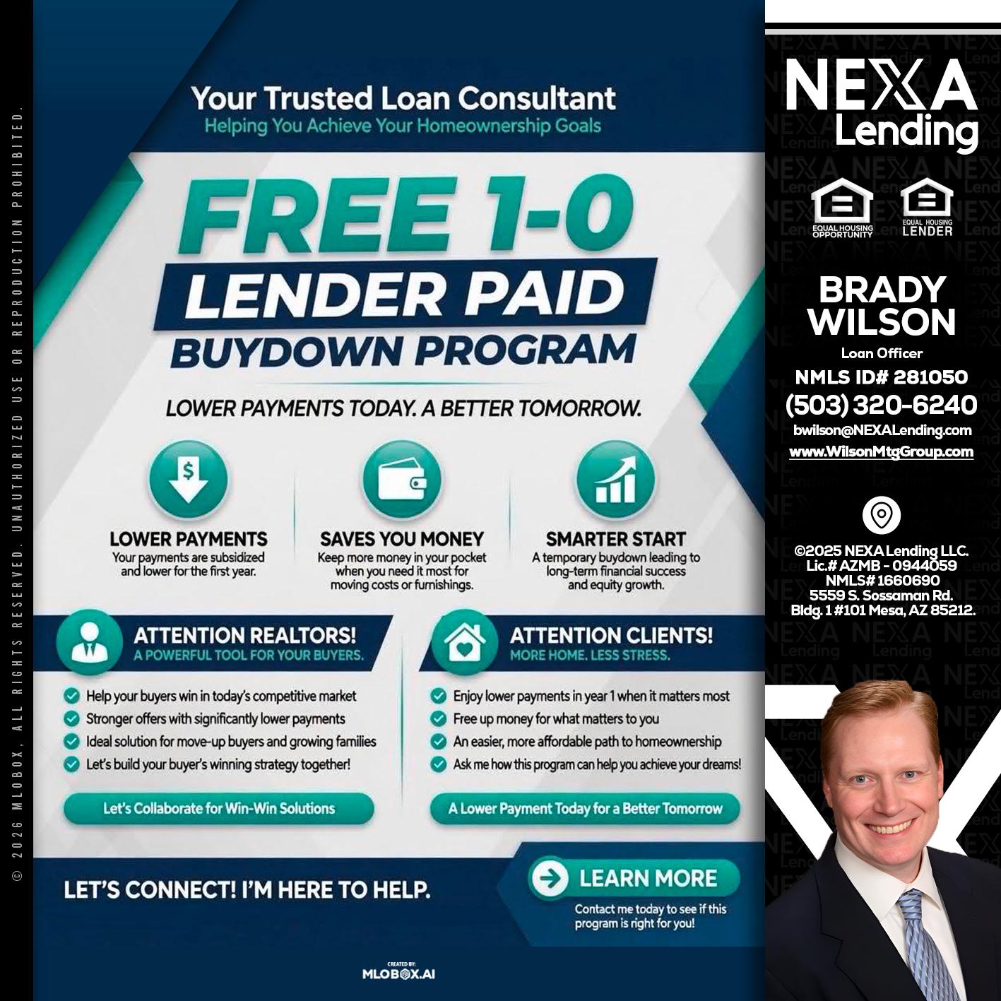 FREE 1-0 - Brady Wilson -Branch Manager