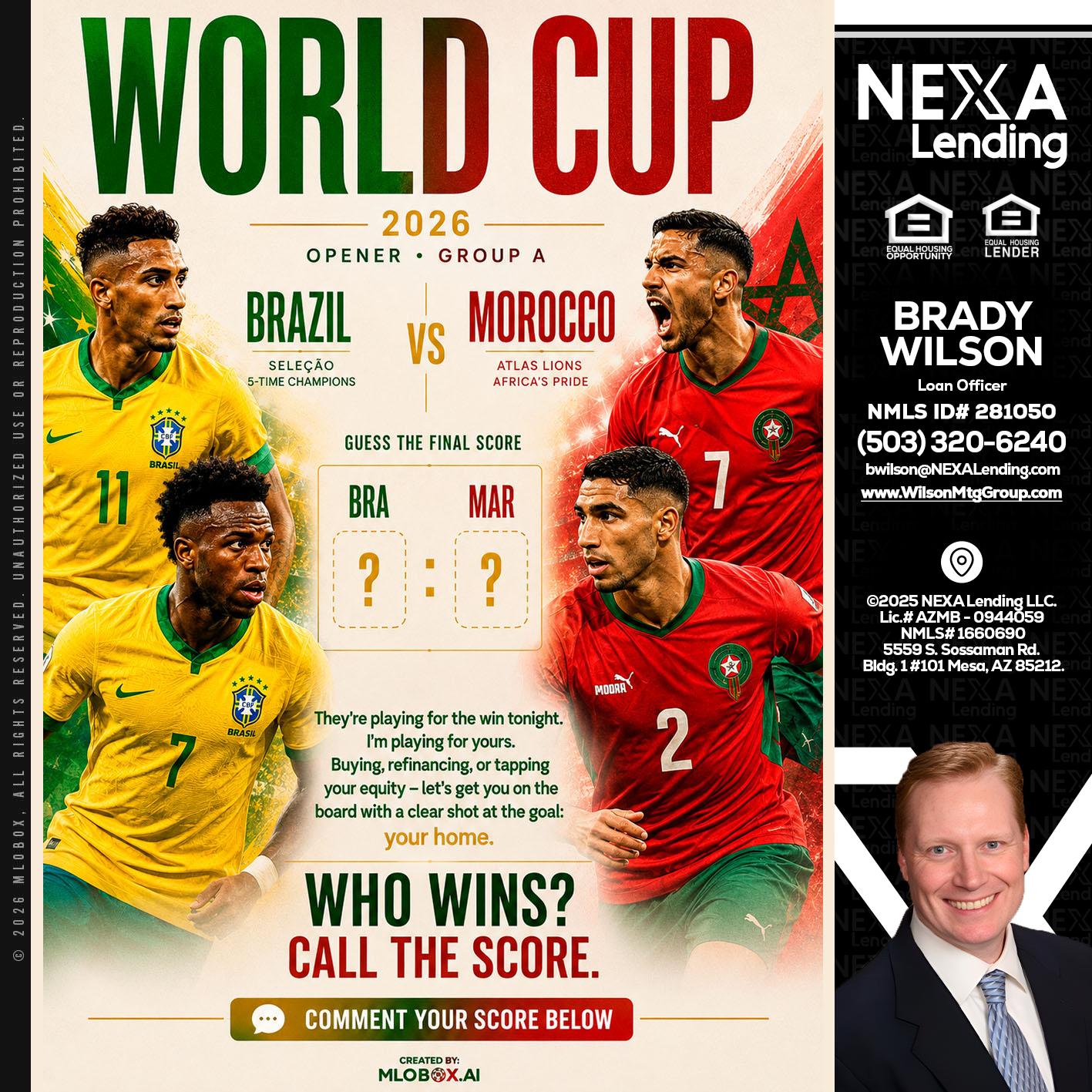 WORLD CUP - Brady Wilson -Branch Manager