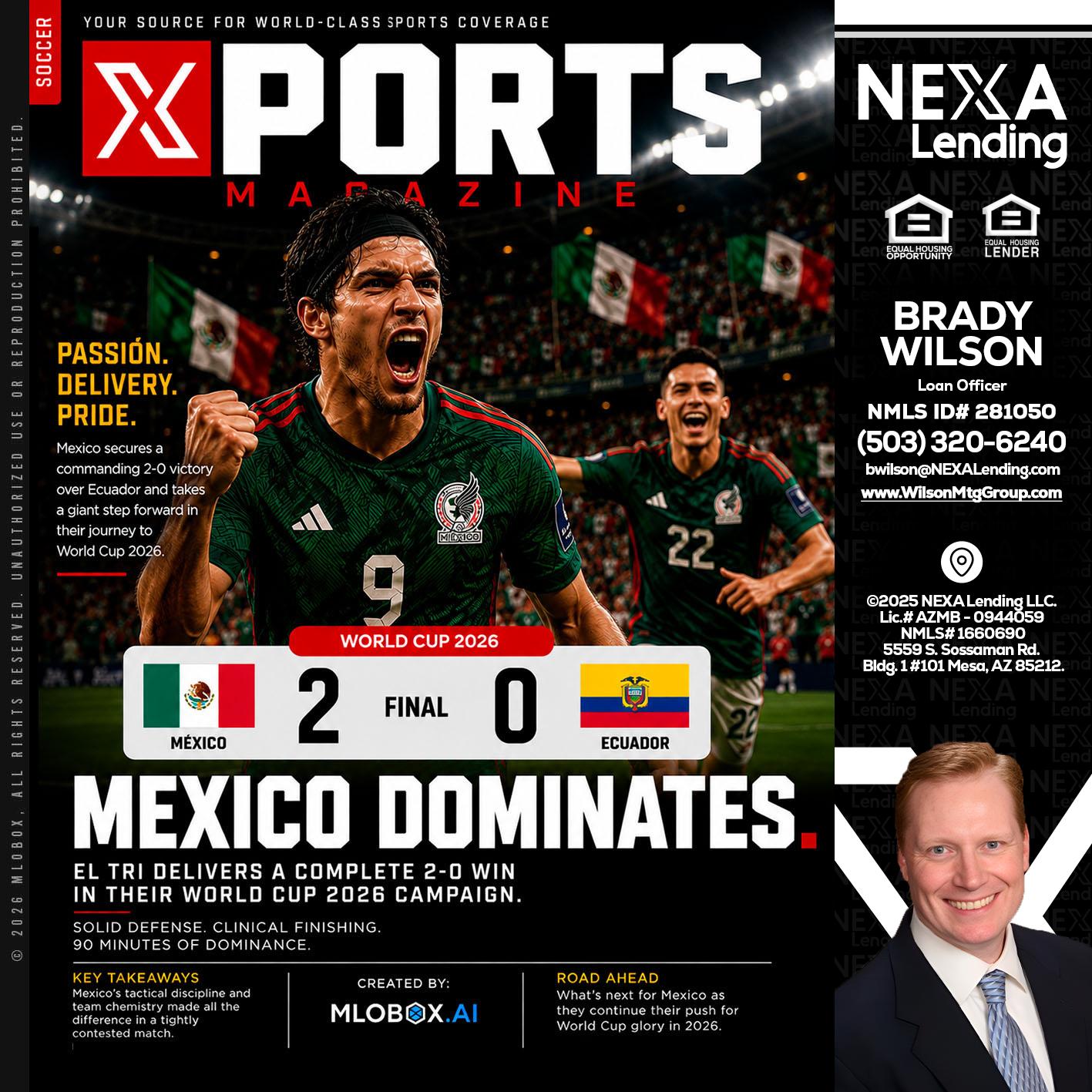 XPORTS MEX 2-0 ECUADOR - Brady Wilson -Branch Manager