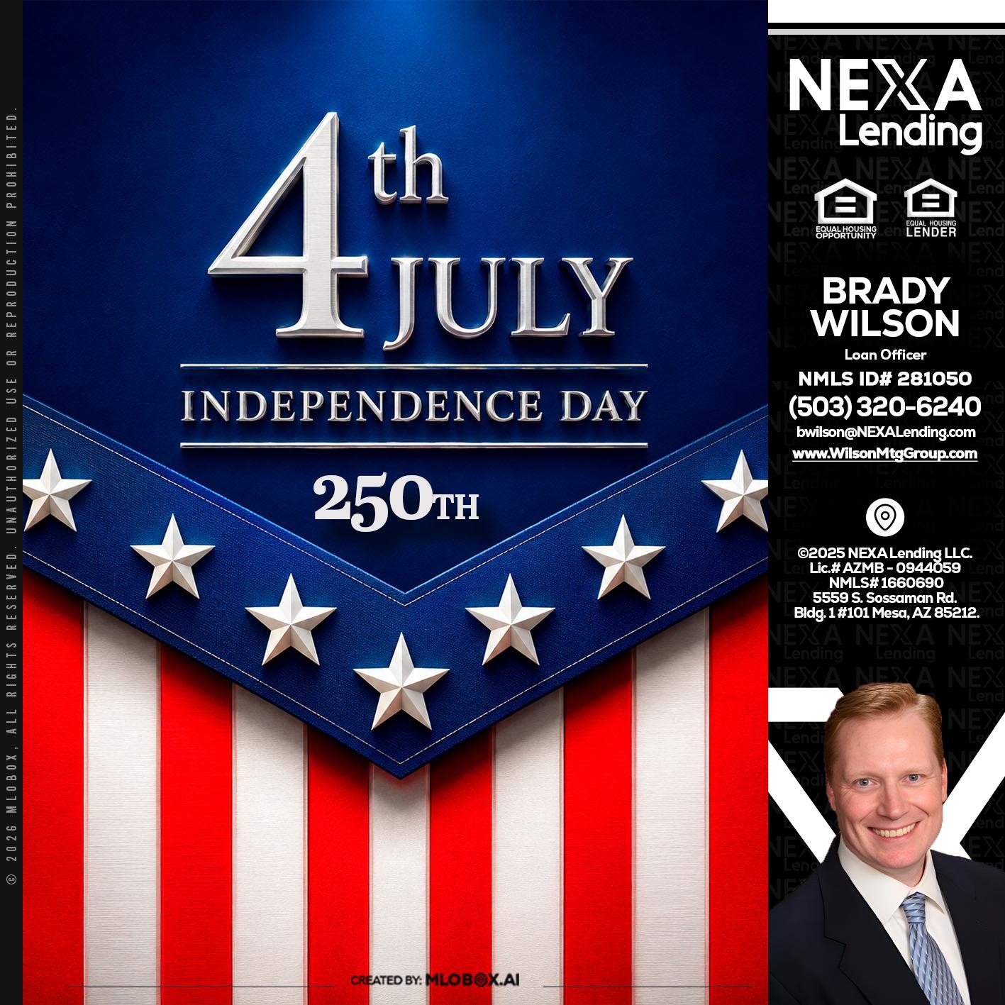 4th of july - Brady Wilson -Branch Manager