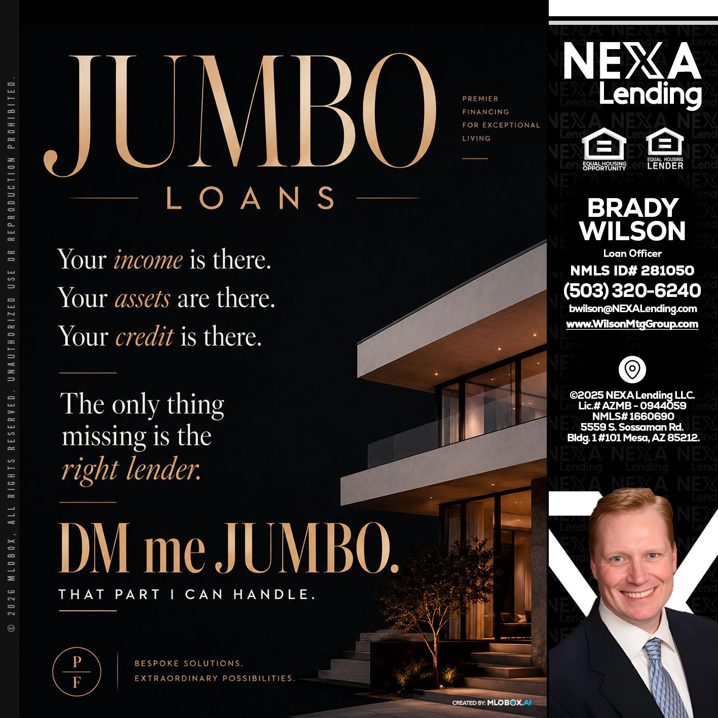 JUMBO LOANS - Brady Wilson -Branch Manager