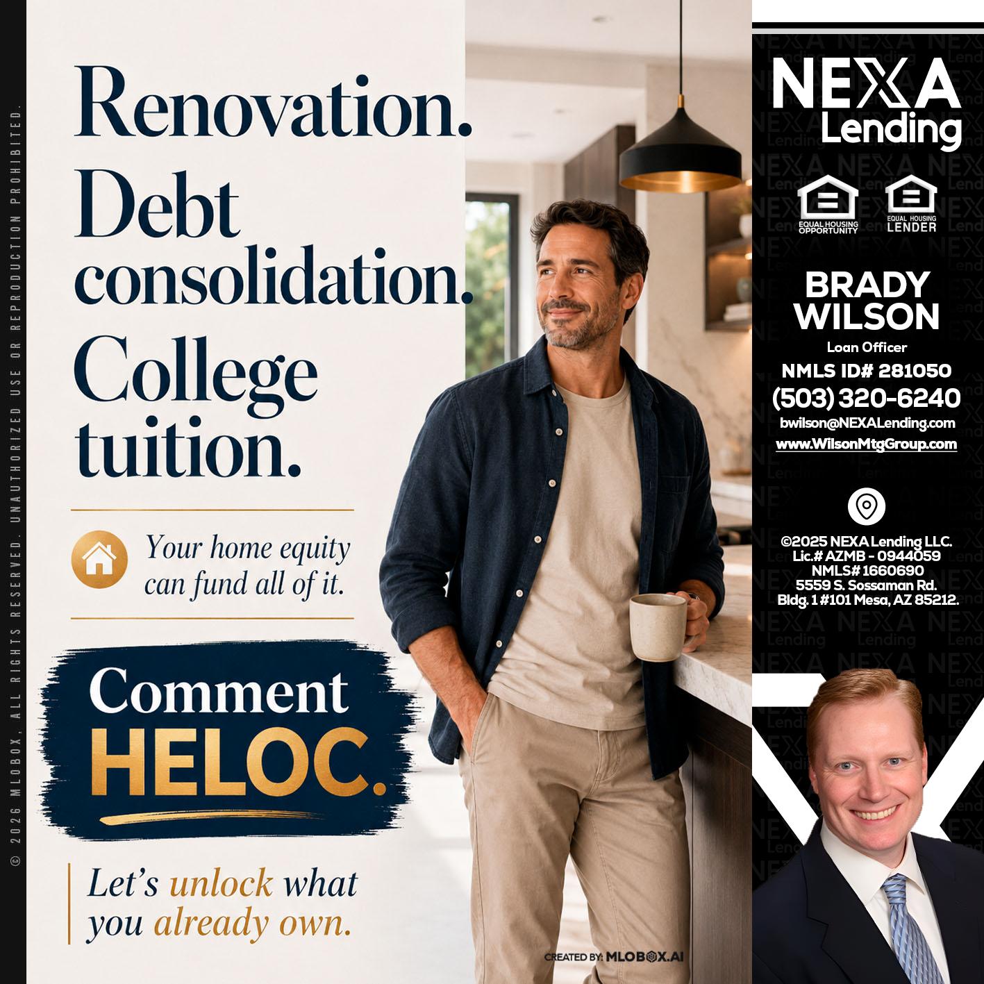 RENOVATION DEBT - Brady Wilson -Branch Manager