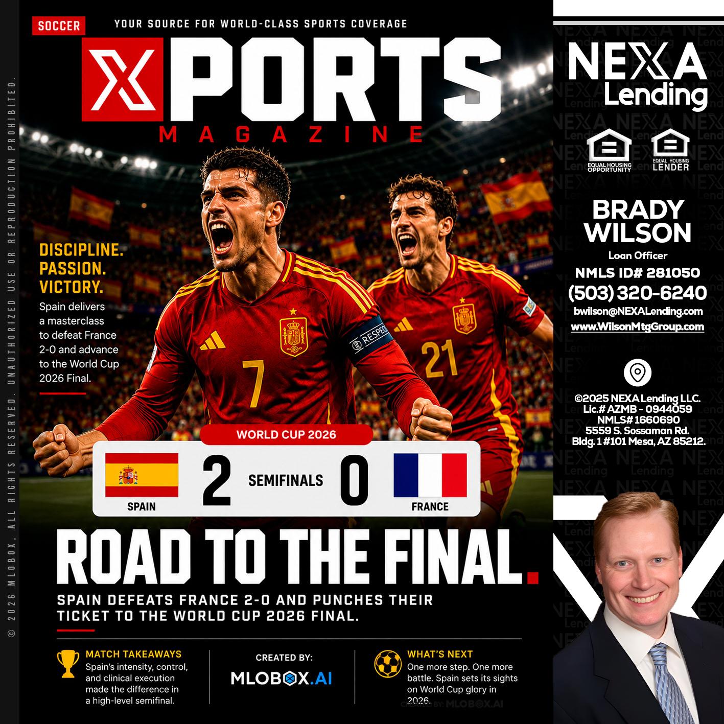 XPORTS WORLD CUP 2026 - Brady Wilson -Branch Manager