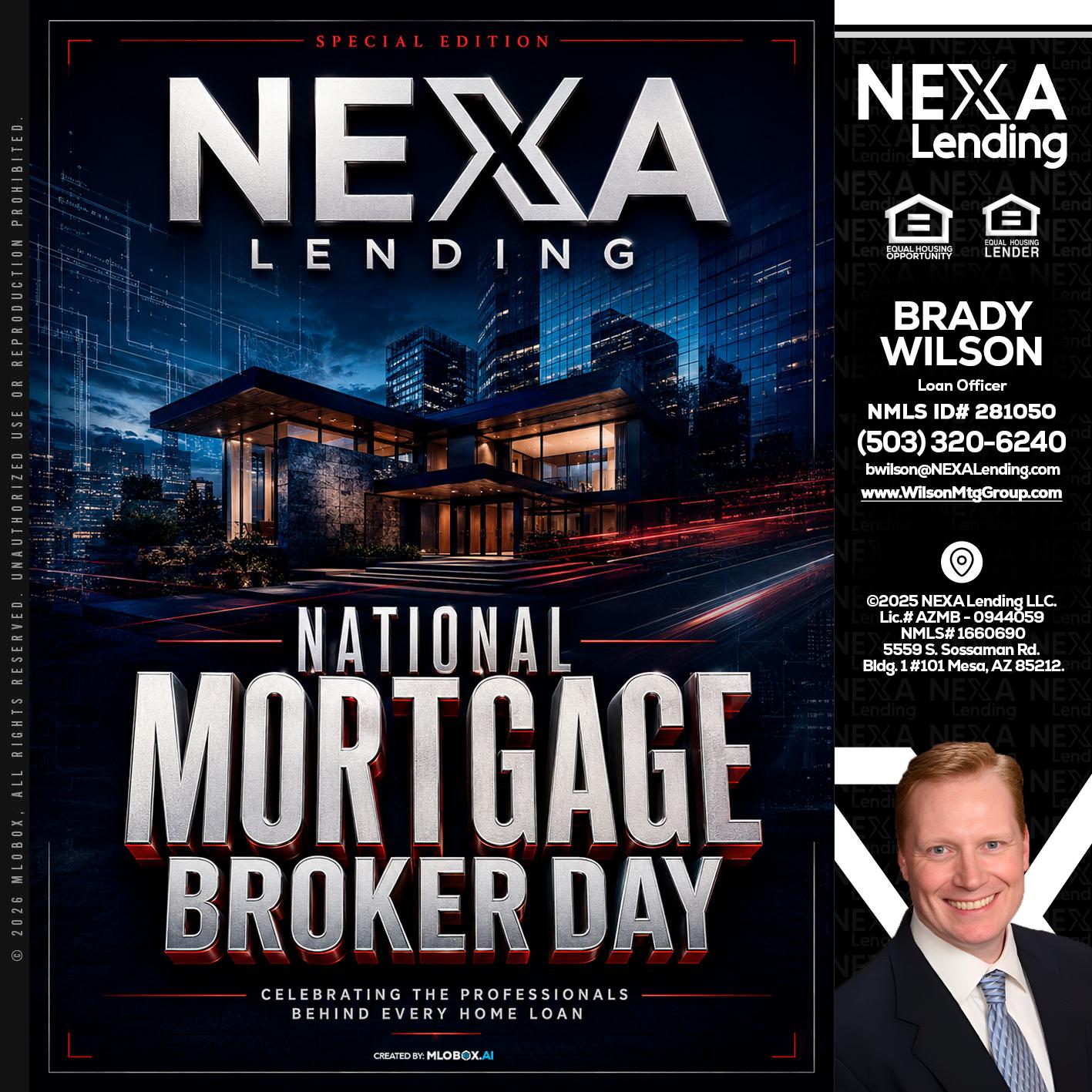 NATIONAL MORTGAGE BROKER DAY - Brady Wilson -Branch Manager