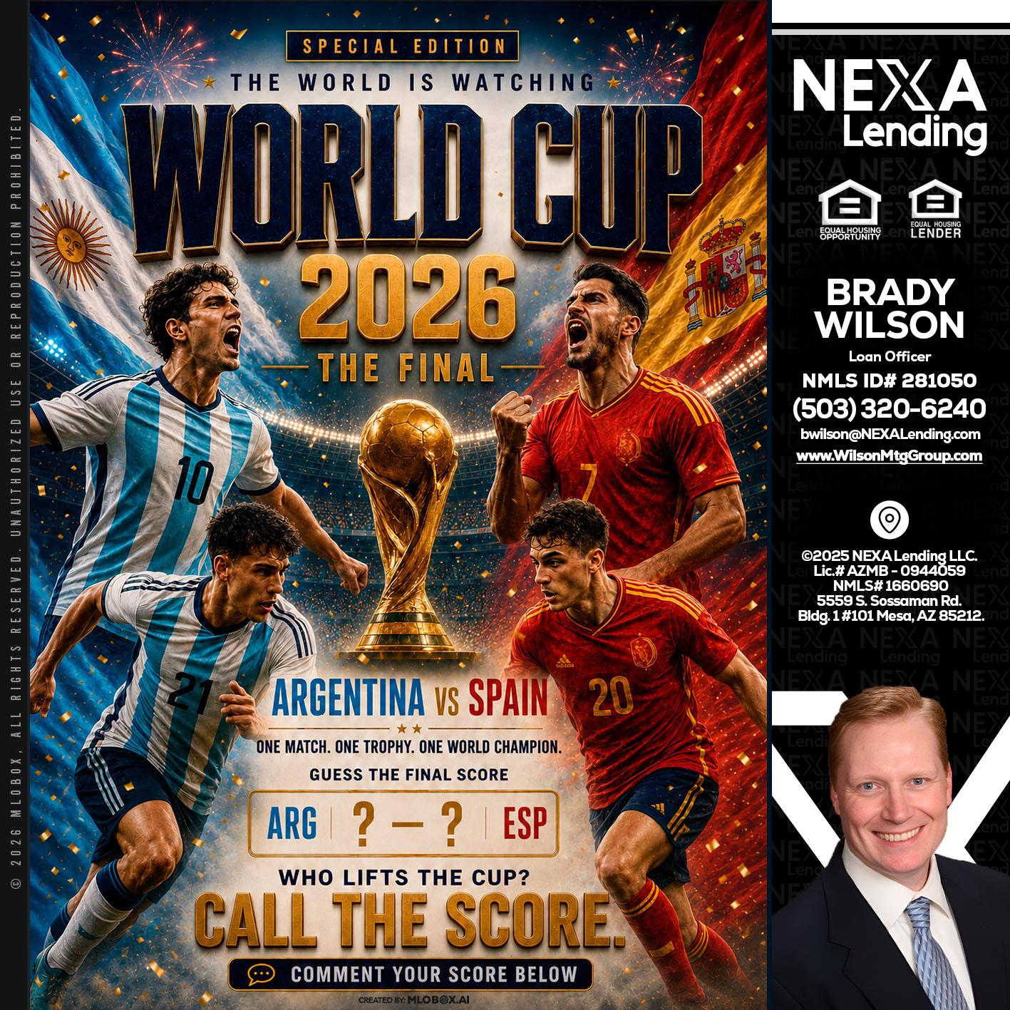 World Cup 2026 finals - Brady Wilson -Branch Manager
