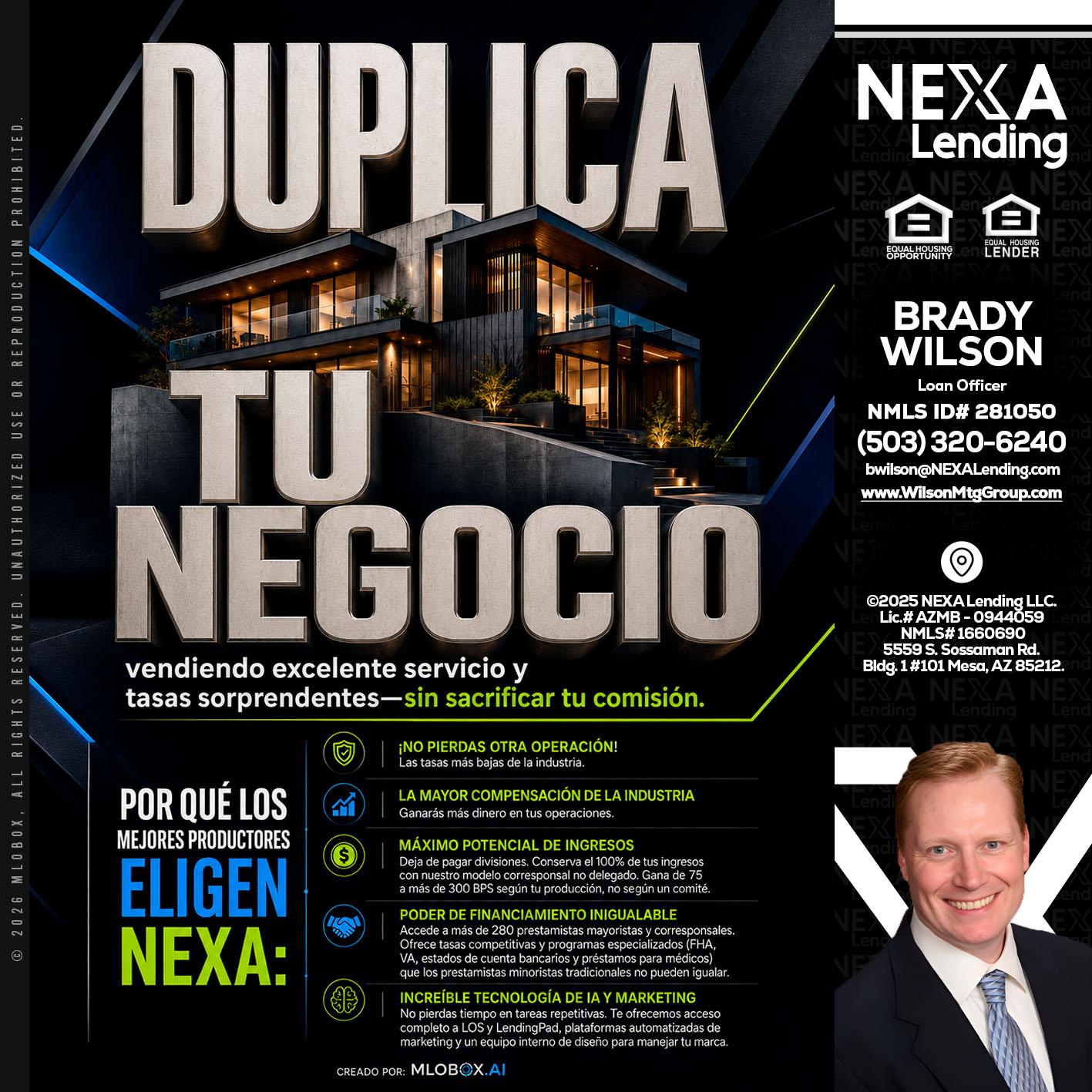 DUPLICA TU NEGOCIO - Brady Wilson -Branch Manager