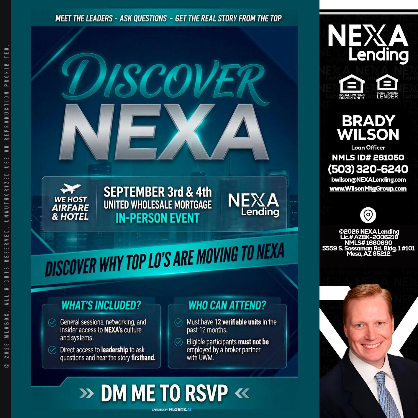 DISCOVER NEXA - Brady Wilson -Branch Manager