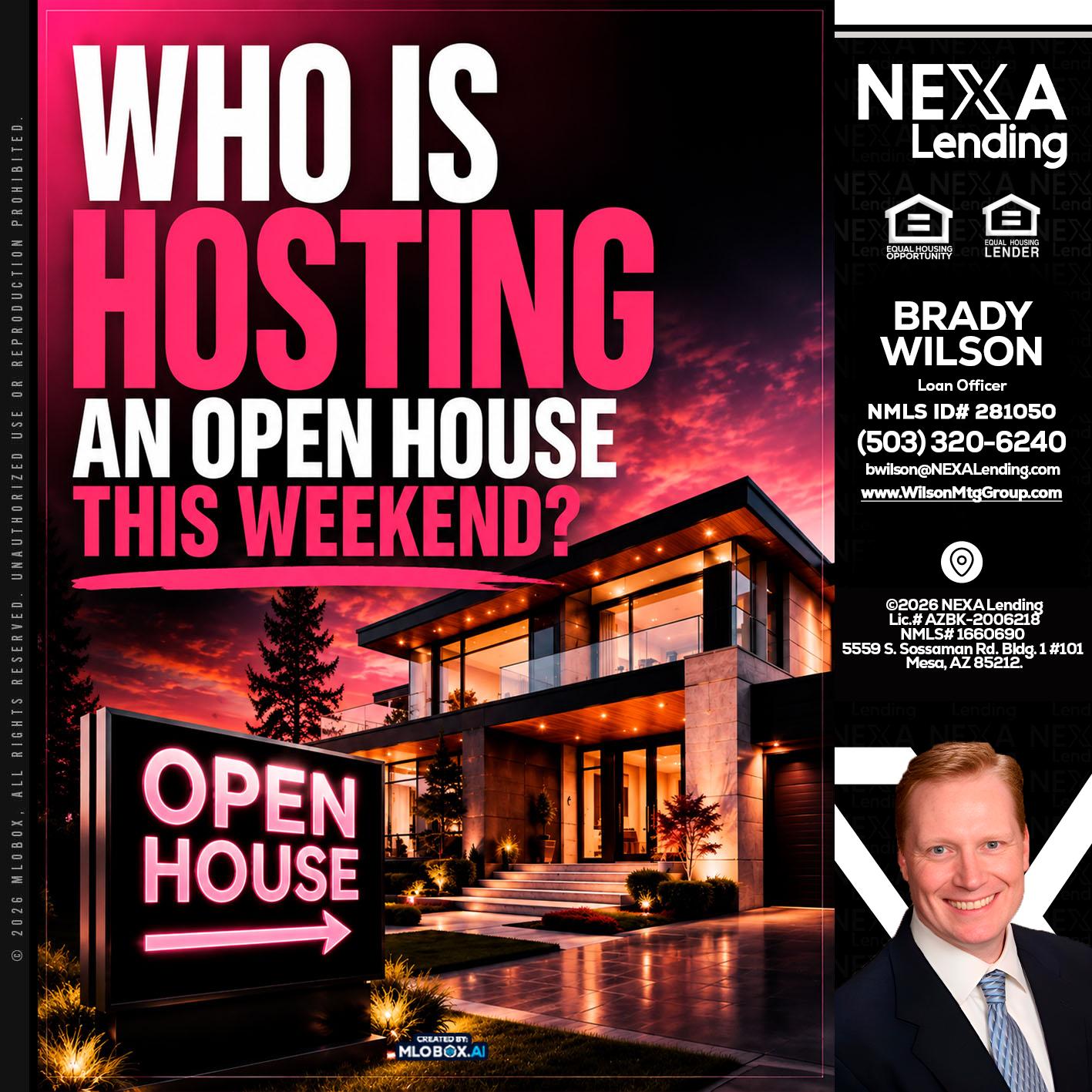 who's is hosting - Brady Wilson -Branch Manager