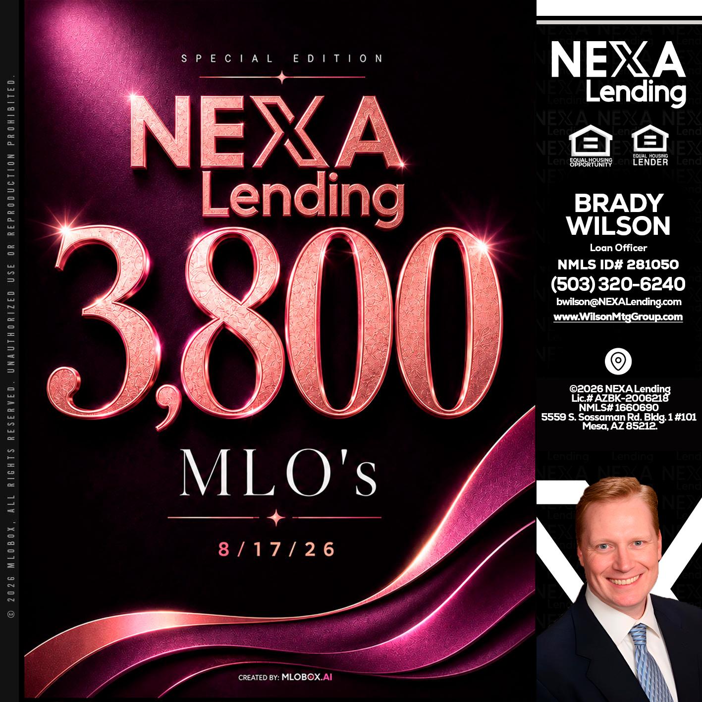 3800 MLOs - Brady Wilson -Branch Manager
