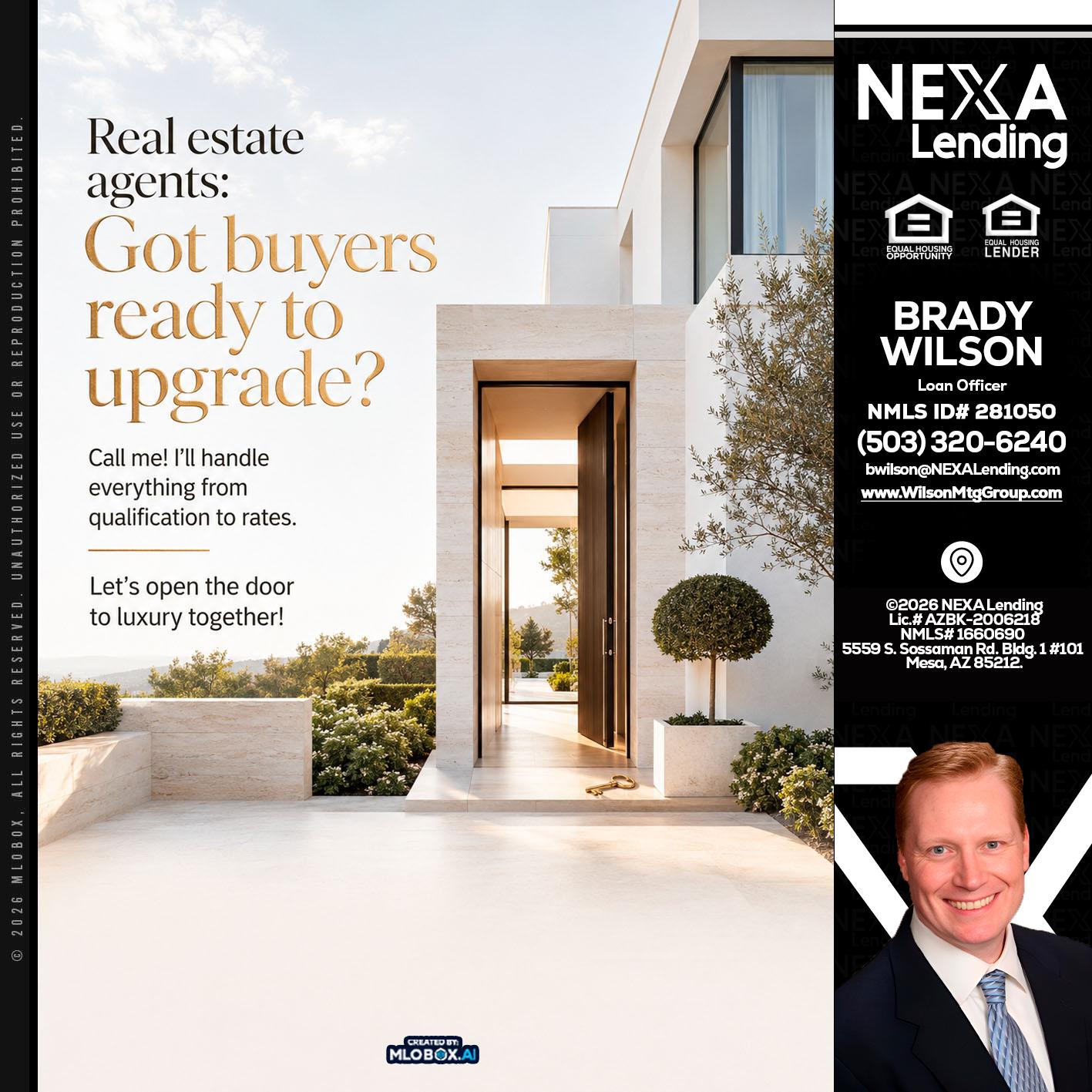 REAL ESTATE AGENTS - Brady Wilson -Branch Manager