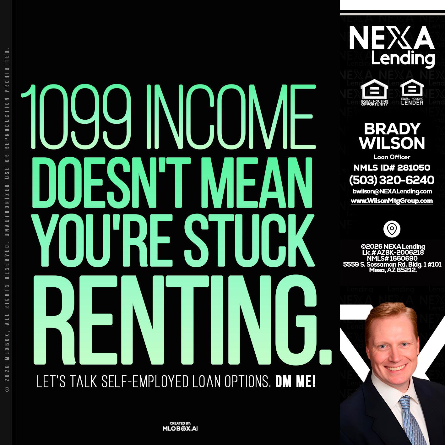 1099 income - Brady Wilson -Branch Manager